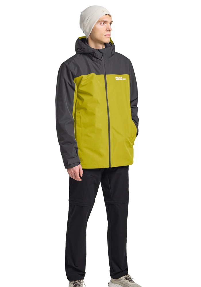 Jack Wolfskin 3-in-1-Funktionsjacke »TAUBENBERG 3IN1 JKT M« mit Kapuze 3in1, wasserdicht, winddicht, Übergangsjacke