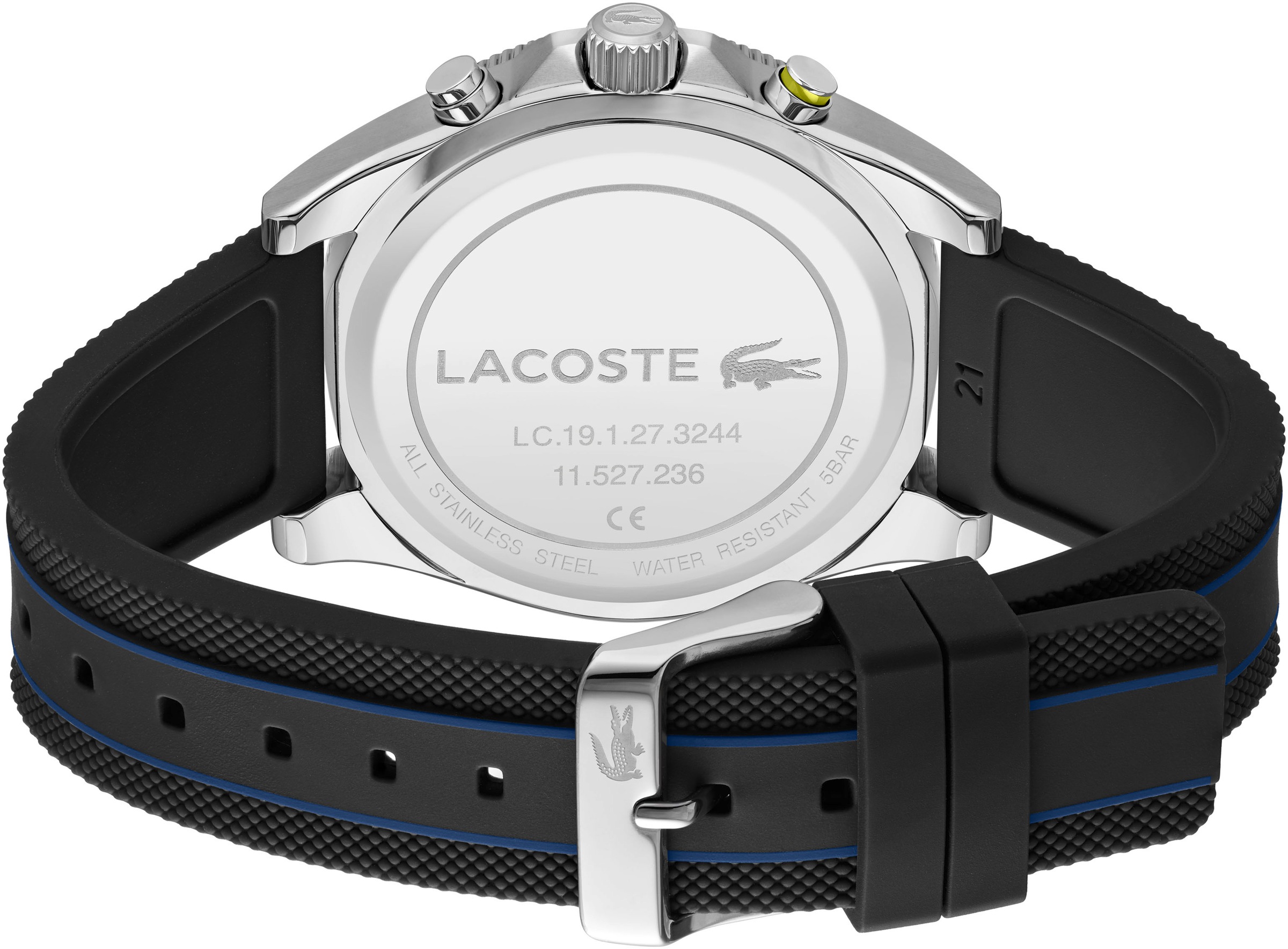 Lacoste Chronograph »MAINSAIL«, Armbanduhr, Quarzuhr, Herrenuhr, Tag, Stoppfunktion, Silikonarmband