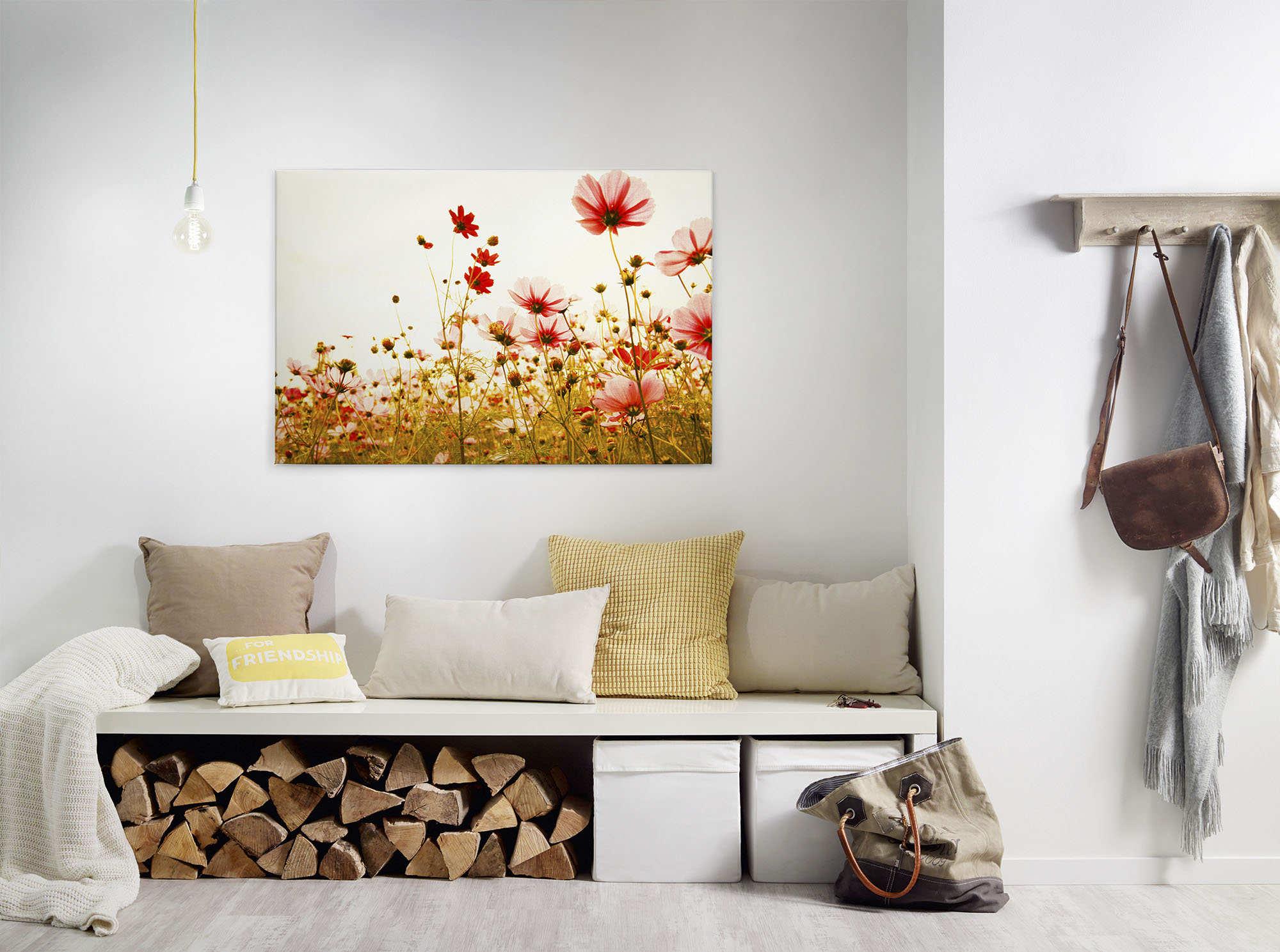 A.S. Création Leinwandbild "Flower Meadow" Blumen Kunst 1 Stk. tlg. Mohnblume Keilrahmen Blumenwiese Leinwand-Bild Wohnzimmer modern Wand