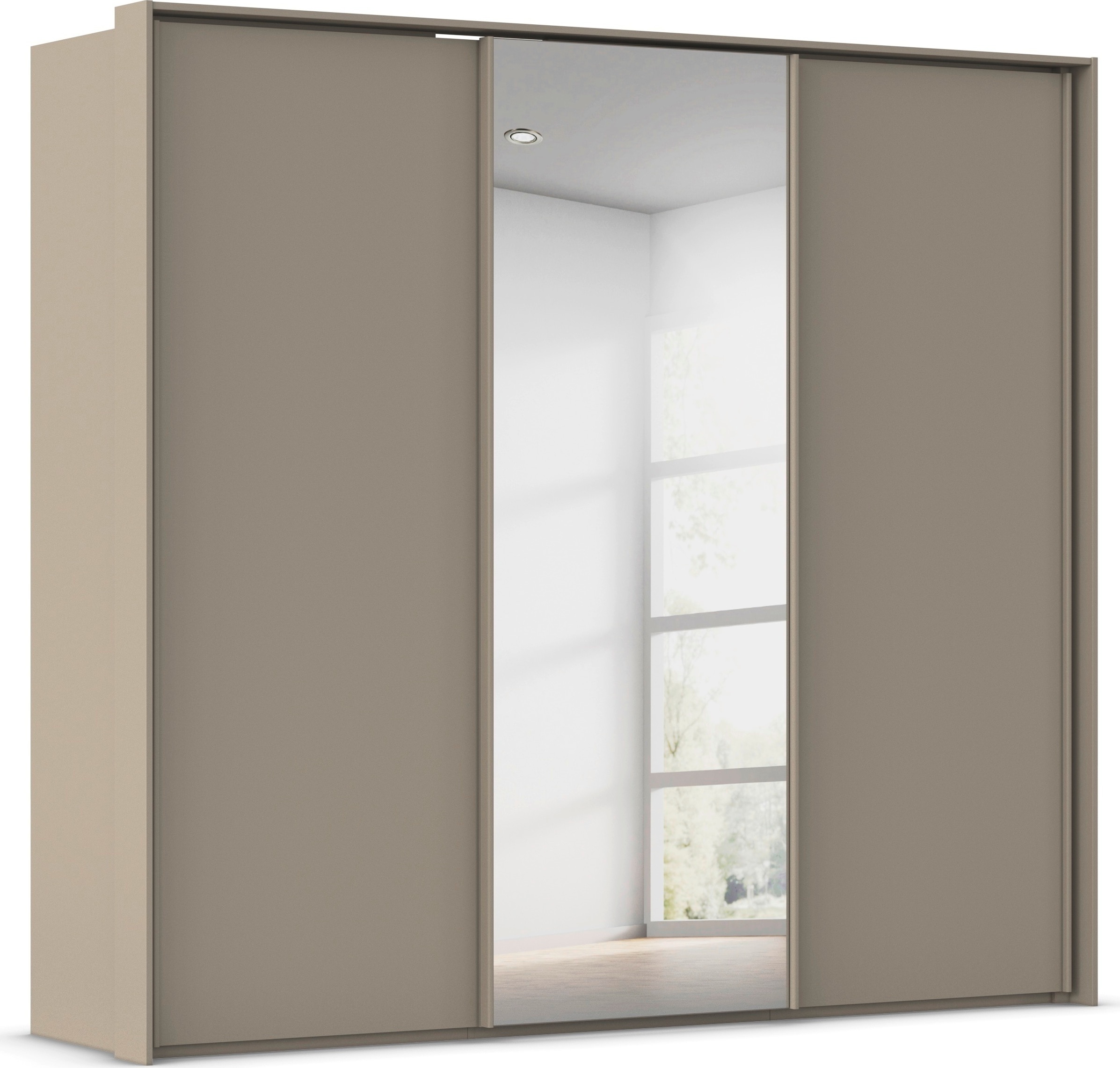rauch Kleiderschrank "Schwebetürenschrank Schrank Garderobe Ankleide Schlafzimmer TARO" in 3 verschiedenen Ausstattungen BASIC/CLASSIC/PREMIUM (SOFT-CLOSE), 4 Breiten, optional Passepartout mit/ohne Beleuchtung MADE IN GERMANY