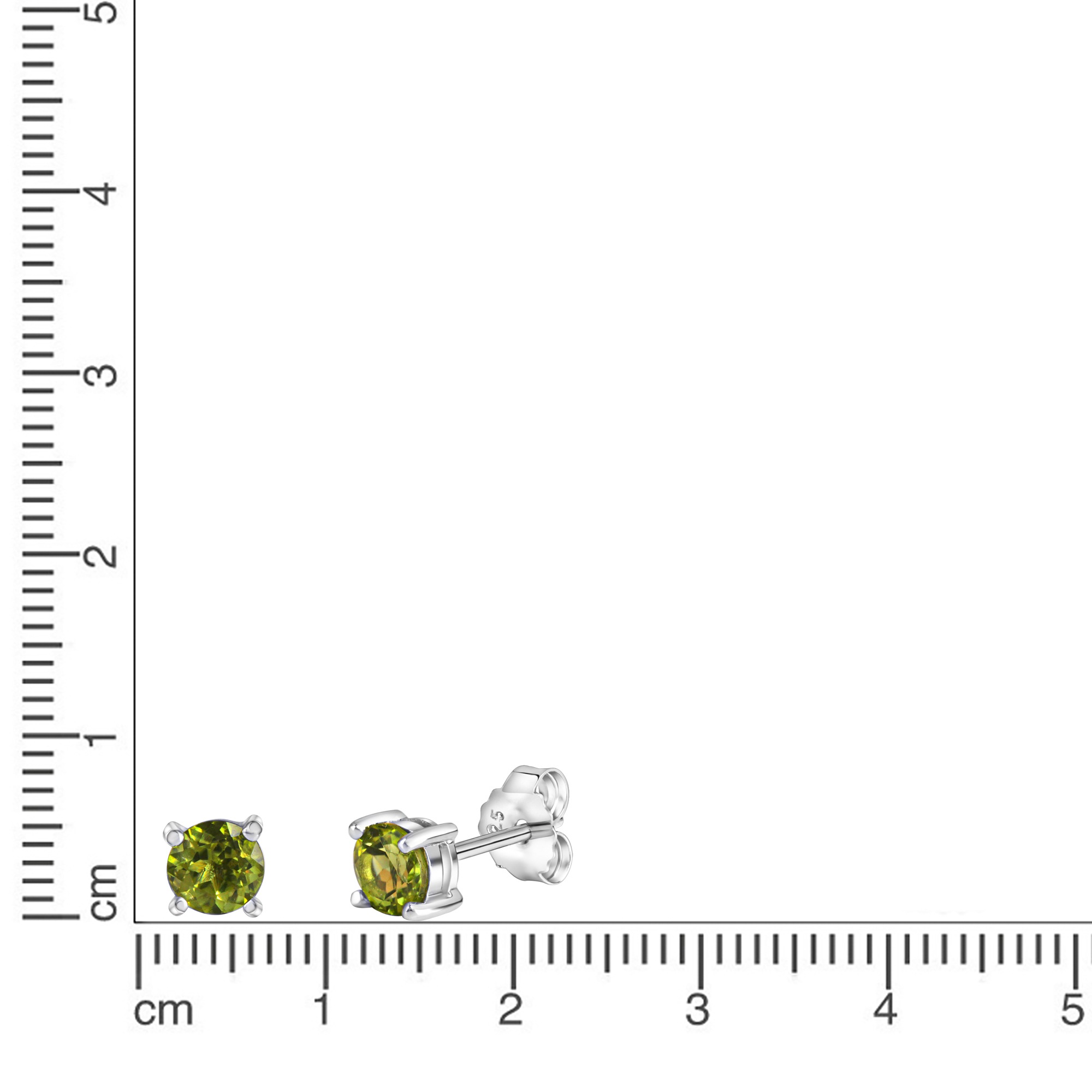 Vivance Paar Ohrstecker »925-Sterling Silber rhodiniert Peridot«