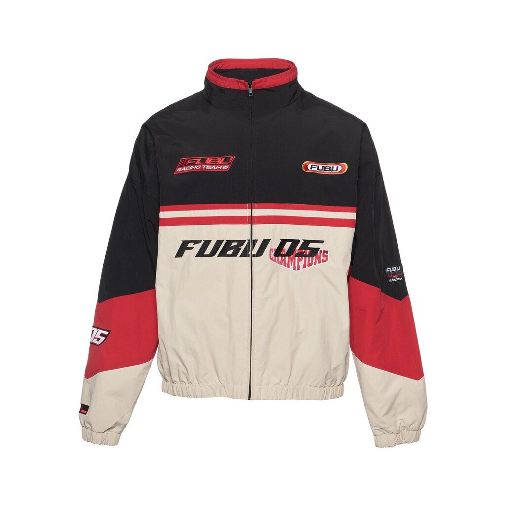 Fubu Trainingsjacke »Fubu Herren FM233-003-2 FUBU Corporate Track Jacket«, (1 St.), ohne Kapuze