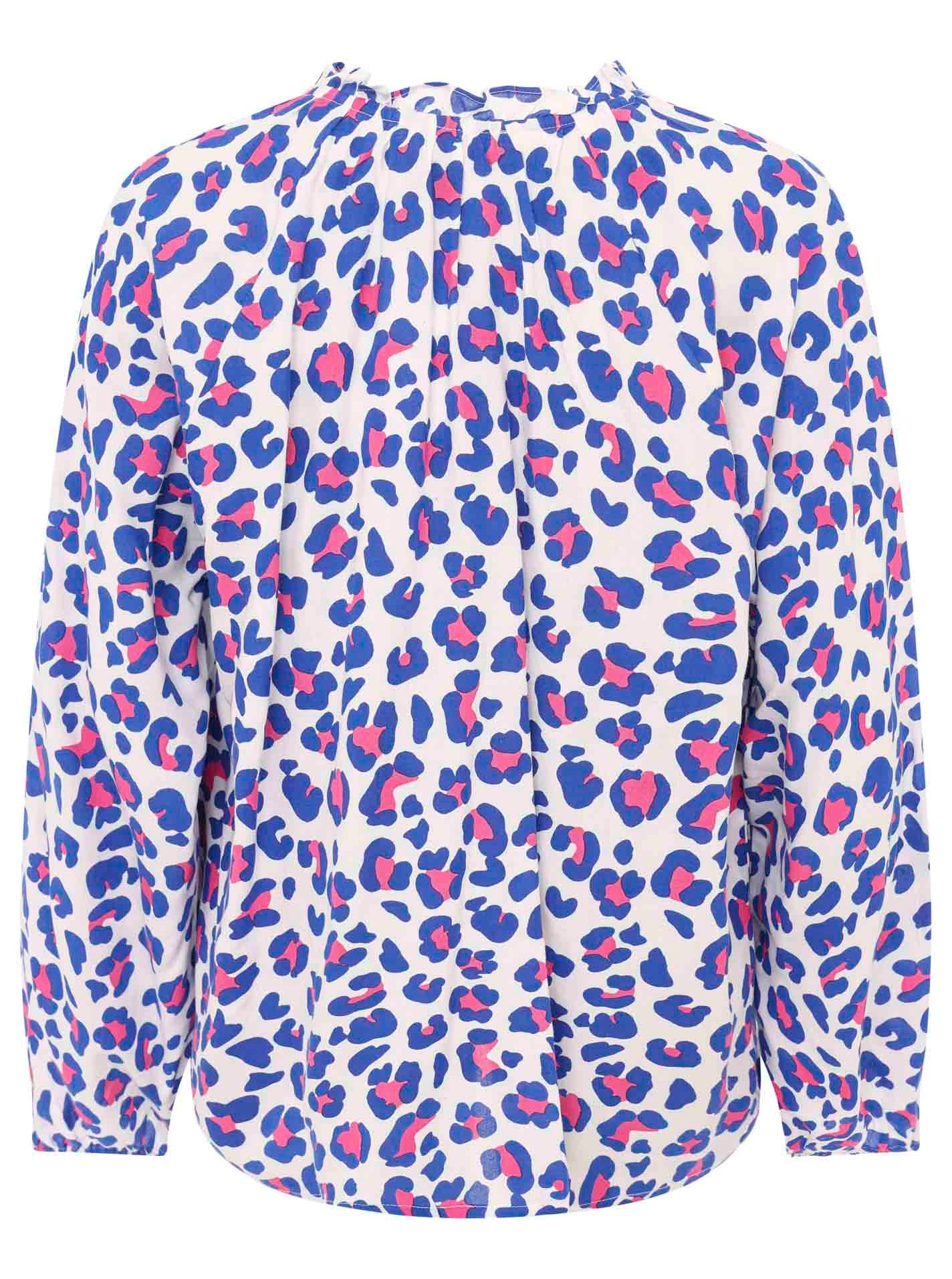Zwillingsherz Schlupfbluse »"Colorful Leo"«, mit Leomuster und Bindeband mit Tasseln