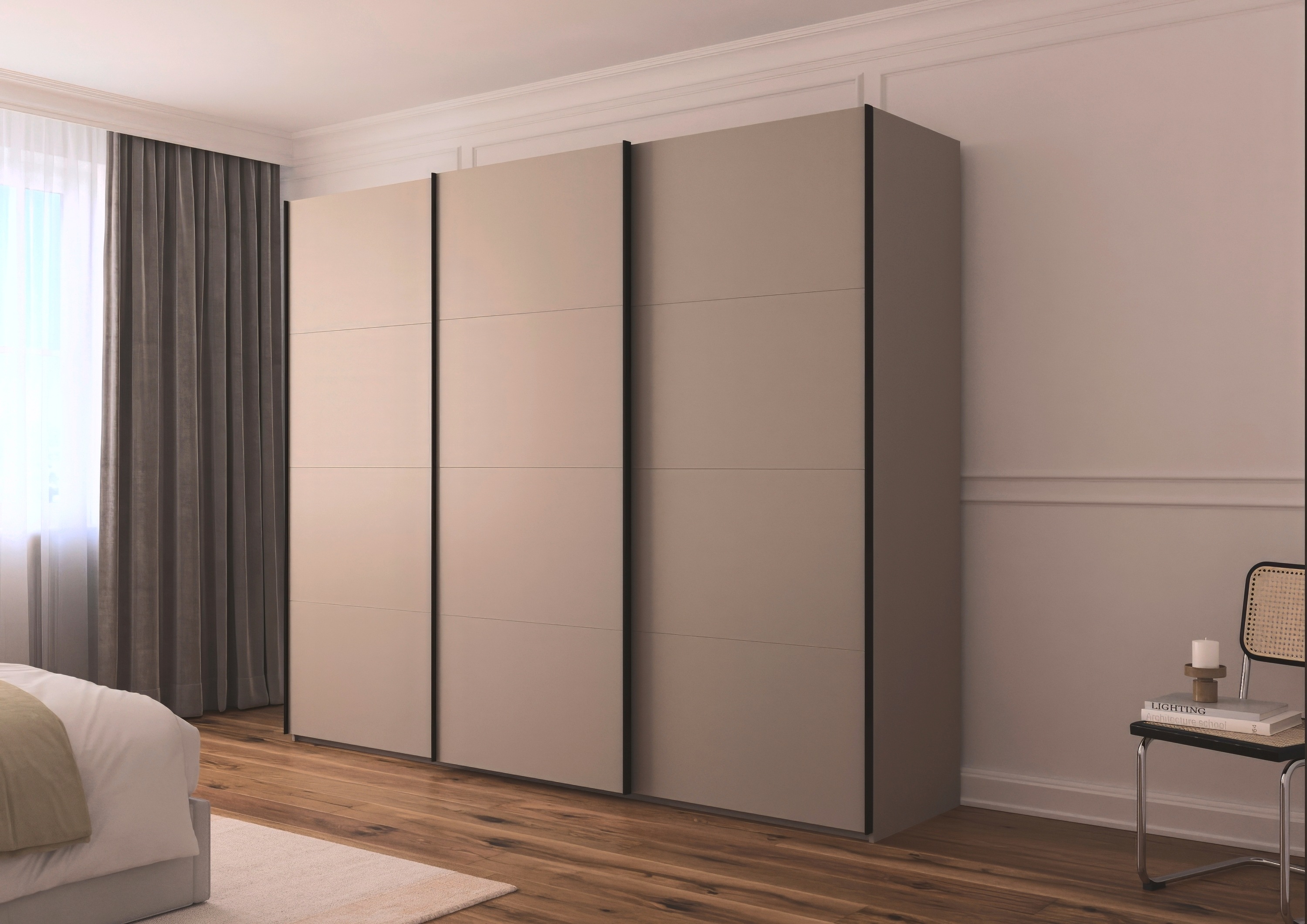 Thumbnail - rauch Schwebetürenschrank "Kleiderschrank Schrank Garderobe Schlafzimmerschrank SCALE-FYRA", edle viergeteilte Türen vie...