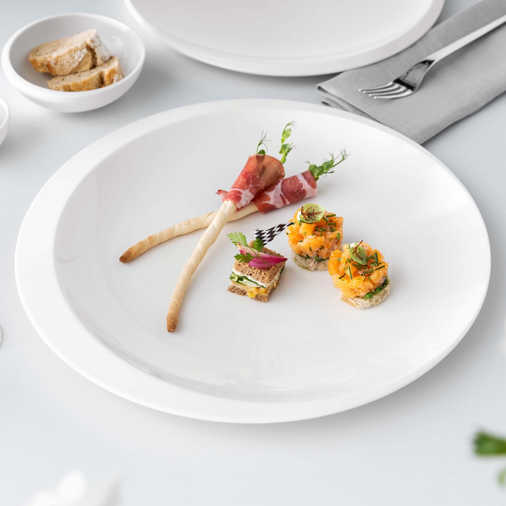 Villeroy & Boch Servierplatte »Servierplatte NewMoon ø 37 cm weiß«