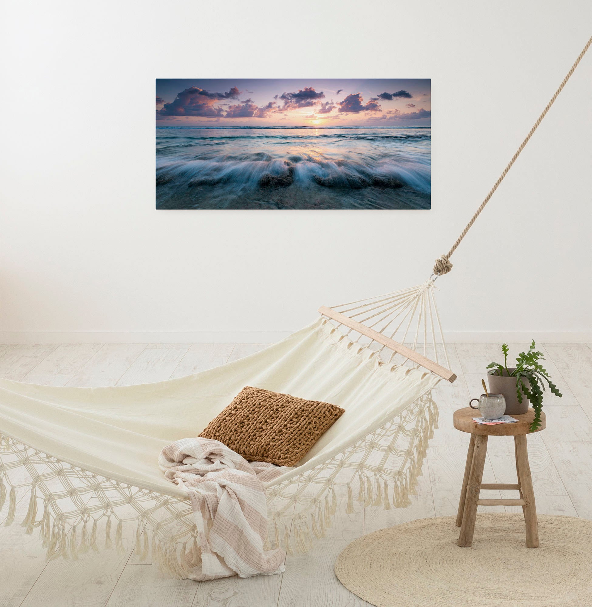 Komar Leinwandbild "Broken Waves - Größe 90 x 40 cm" Baum  Berge  Blumen  B günstig online kaufen