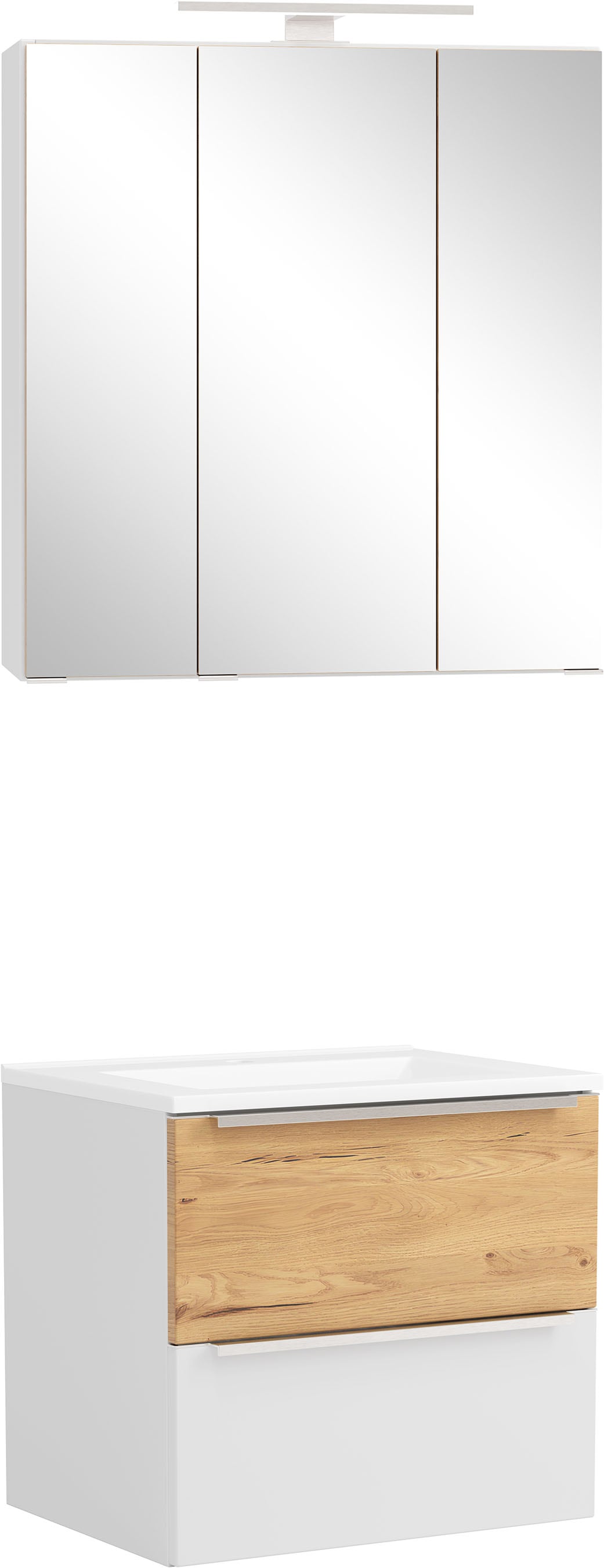 welltime Badmöbel-Set "TRIENT, Set: Spiegelschrank und Waschtisch" 2 Stk. tlg.