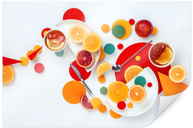 Wall-Art Poster »abstrakt Zitrone Eistee Orange«, Abstrakt, (1 St.), Poster,  Wandbild, Bild, Wandposter bestellen | BAUR