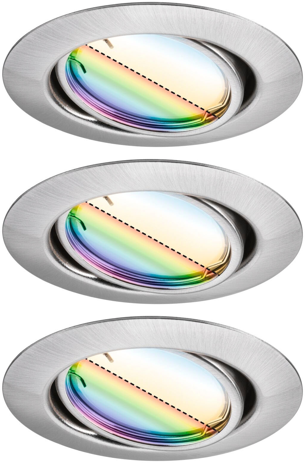 Paulmann LED Einbauleuchte »Base 3x420lm 230V« 1 Stk. Tageslichtweiß Zigbee Basisset