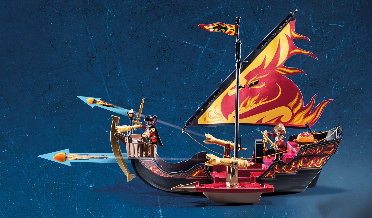 Playmobil® Konstruktions-Spielset »Burnham Raiders Feuerschiff (70641), Novelmore«, (55 St.), Made in Germany