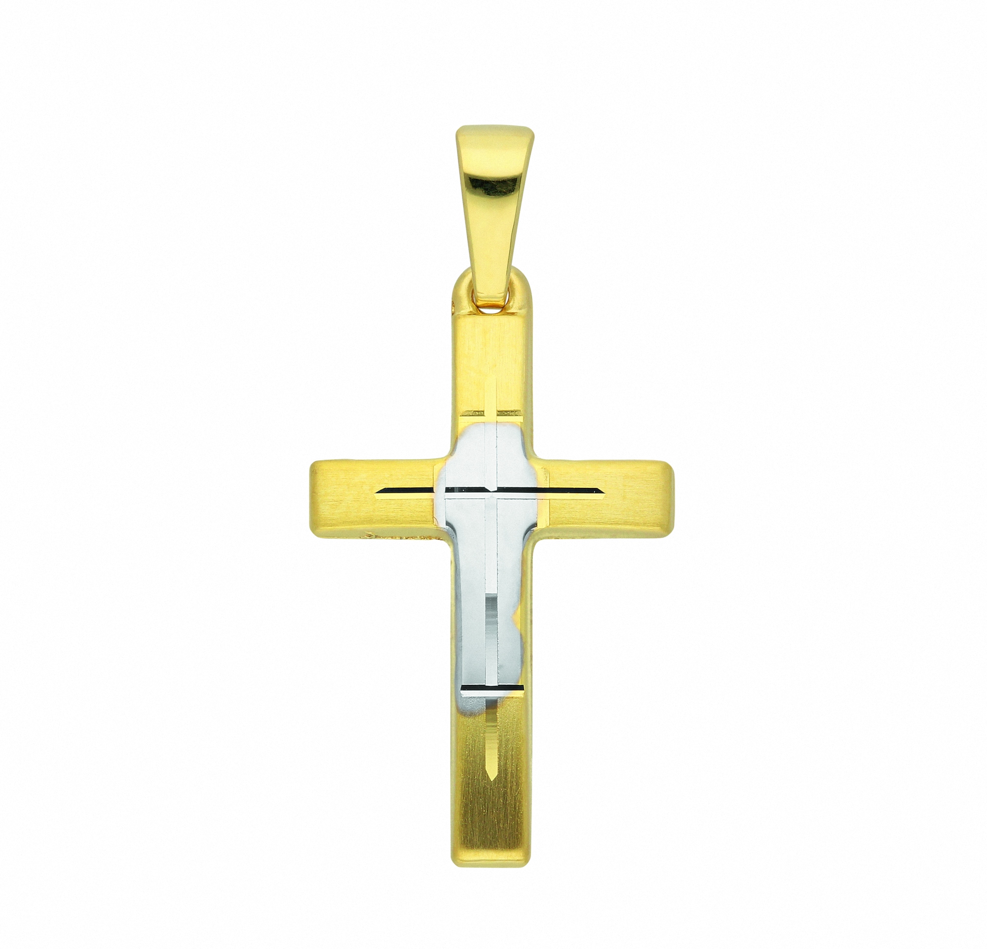 Adelia´s »585 BAUR Set Schmuckset Kette Anhänger«, Anhänger Kreuz | Halskette mit Gold - mit
