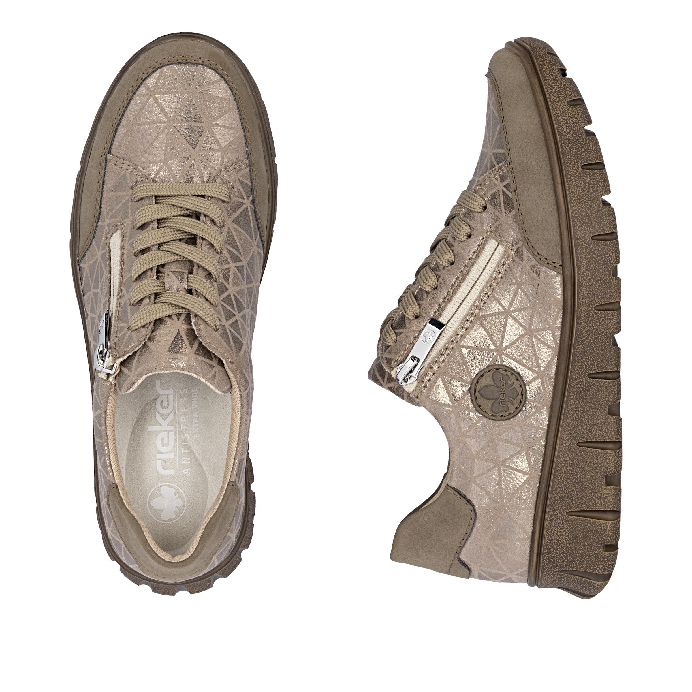 Rieker Plateausneaker, Schnürschuh, Halbschuh, Freizeitschuh in bequemer Form