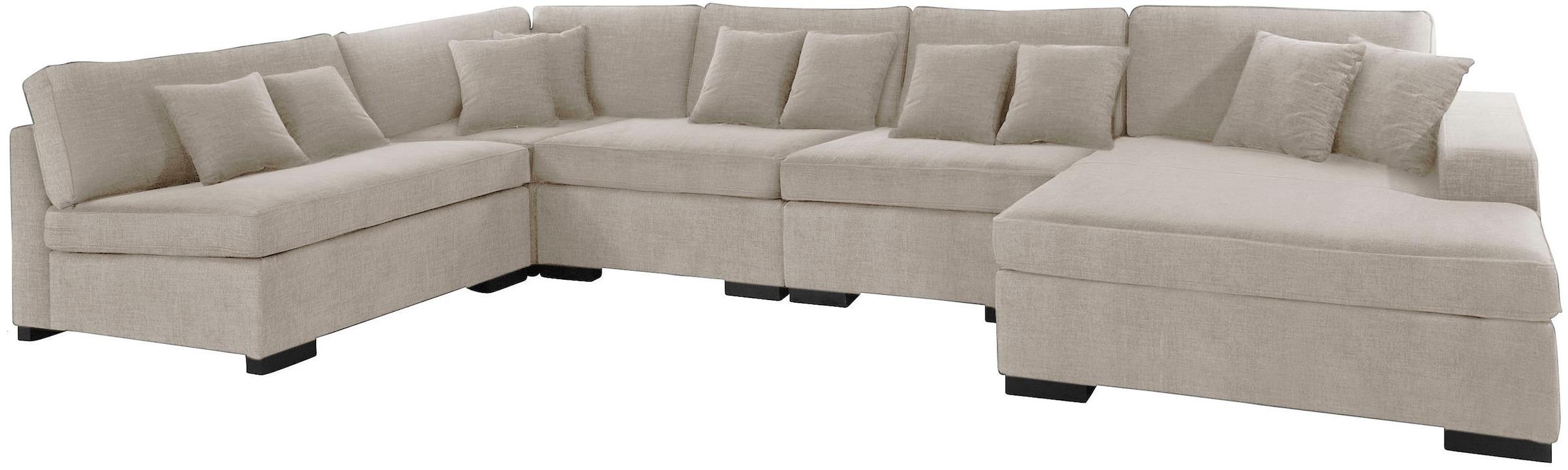 Guido Maria Kretschmer Home&Living Wohnlandschaft »Skara U-Form«, Lounge-Sofa mit Federkernpolsterung, in vielen Bezugsvarianten