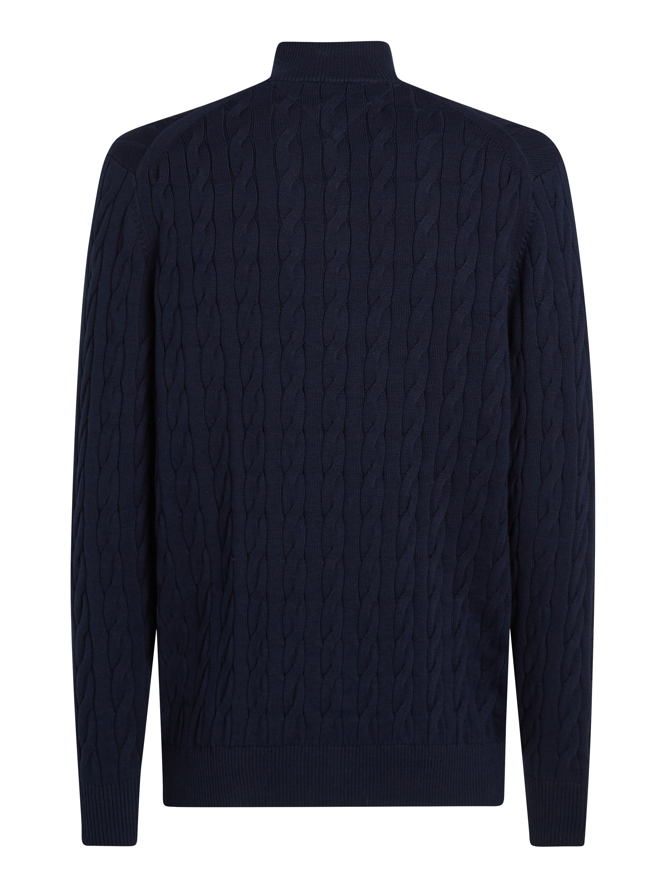 Tommy Hilfiger Strickpullover »CLASSIC COTTON CABLE ZIP MOCK«, mit modischem Zopfmuster