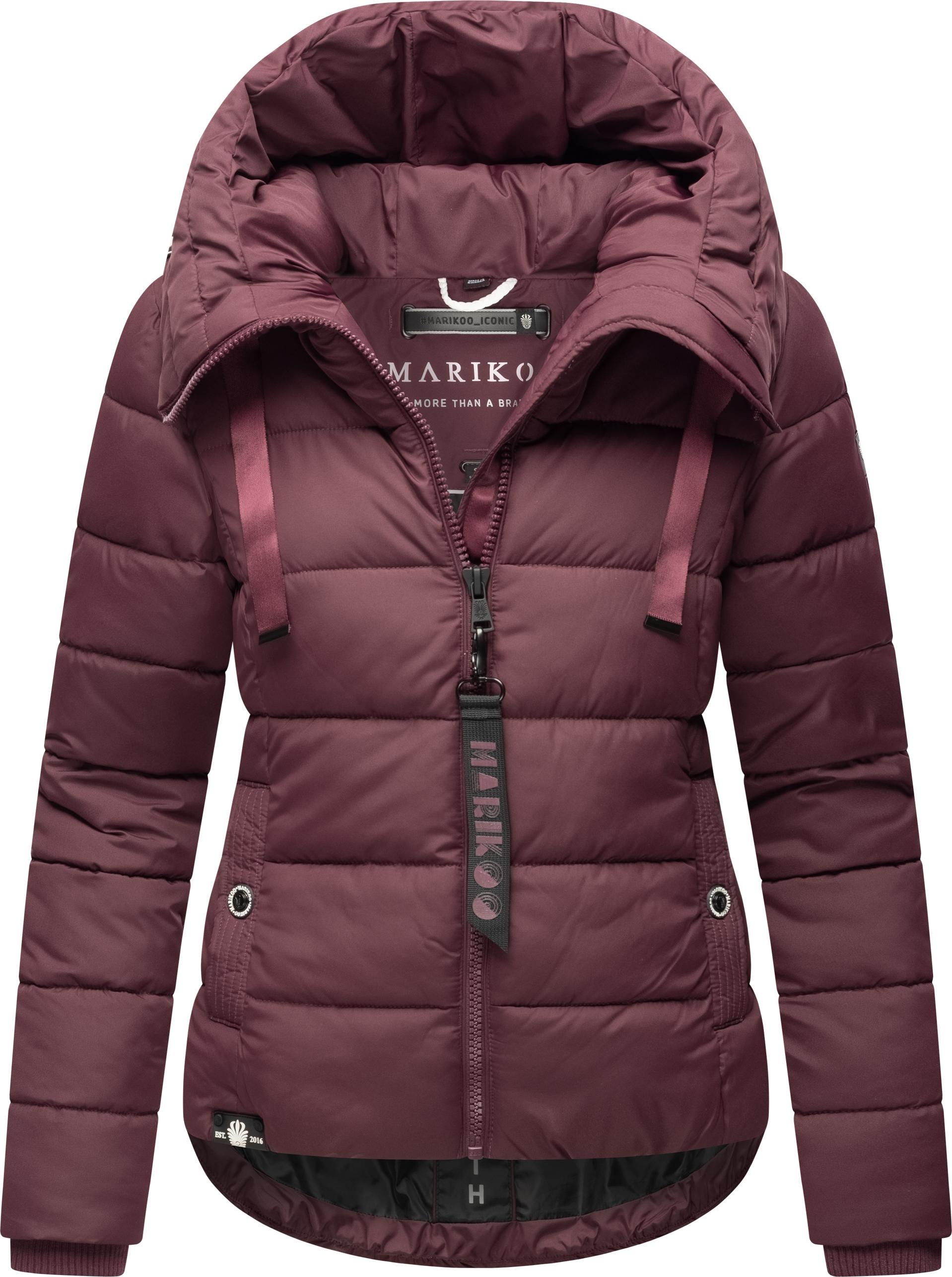 Marikoo Steppjacke »Amayaa-1« mit Kapuze Gesteppte Damen Jacke mit großer Kapuze