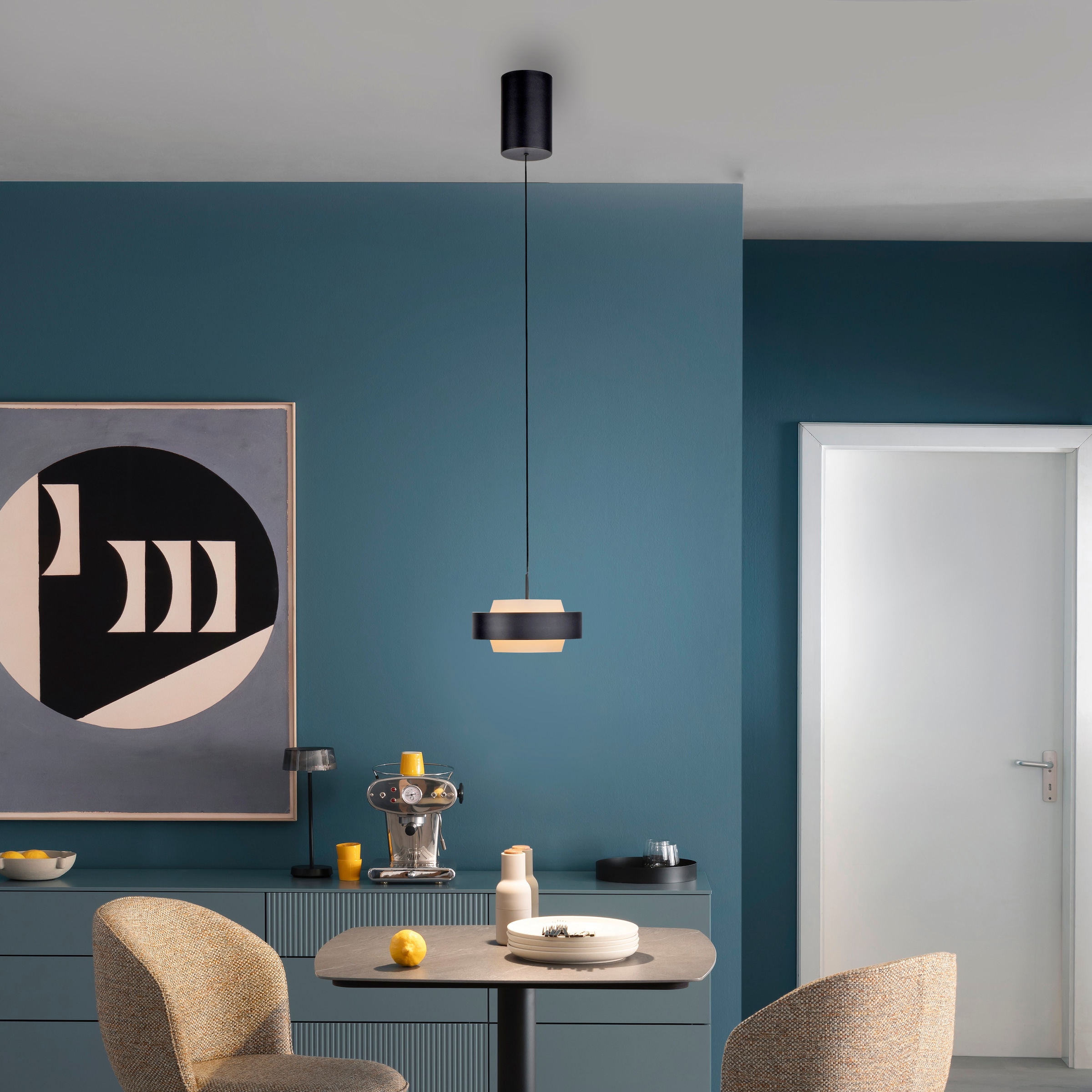 SCHÖNER WOHNEN-Kollektion LED Pendelleuchte »ELMO« LED-Board 1 Stk. Warmweiß SCHÖNER WOHNEN Kollektion, Comfort Lift, Dimmfähig per Tronicdimmer