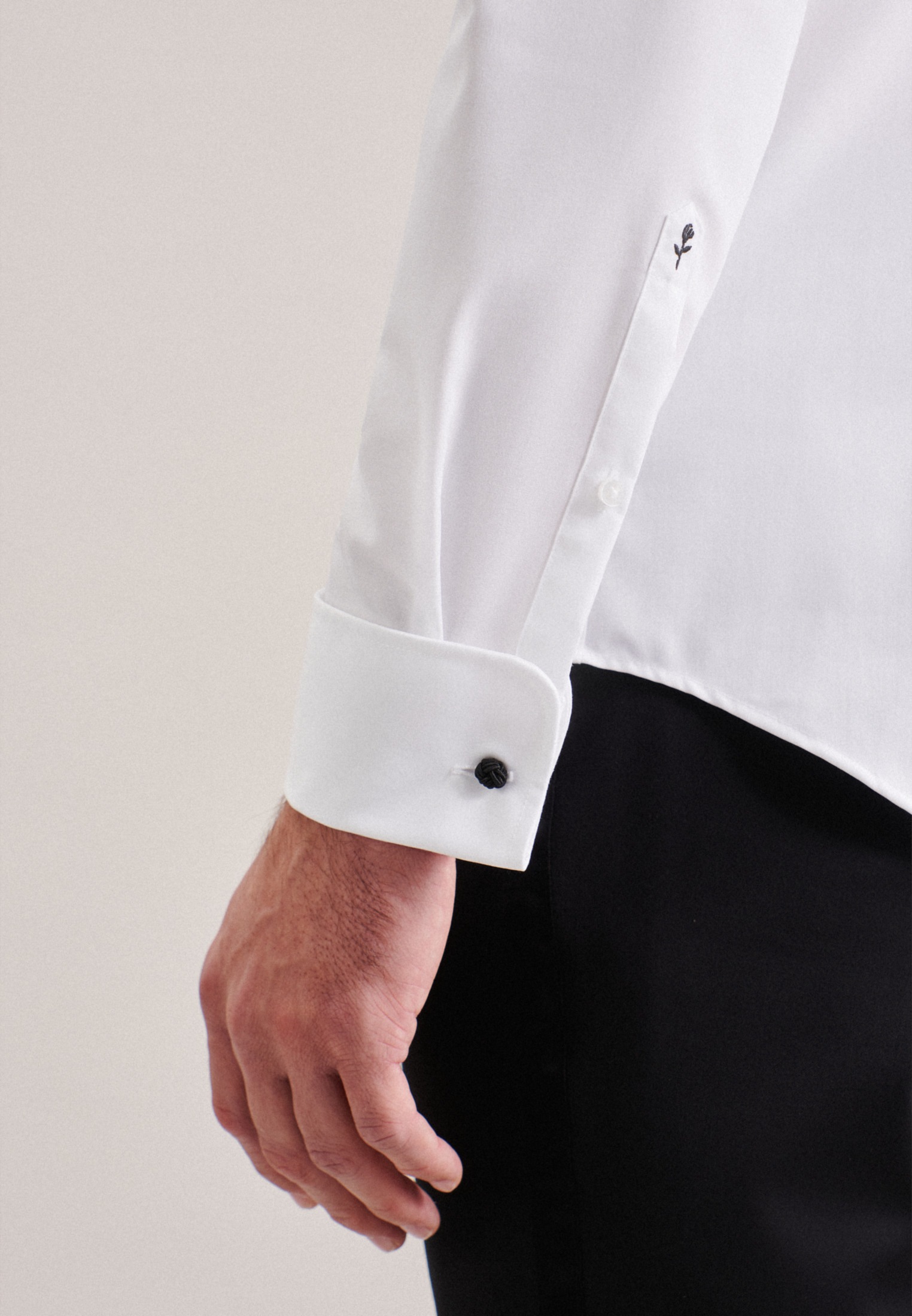 Seidensticker Schwarze Rose Men's Smoking Shirt White L 3