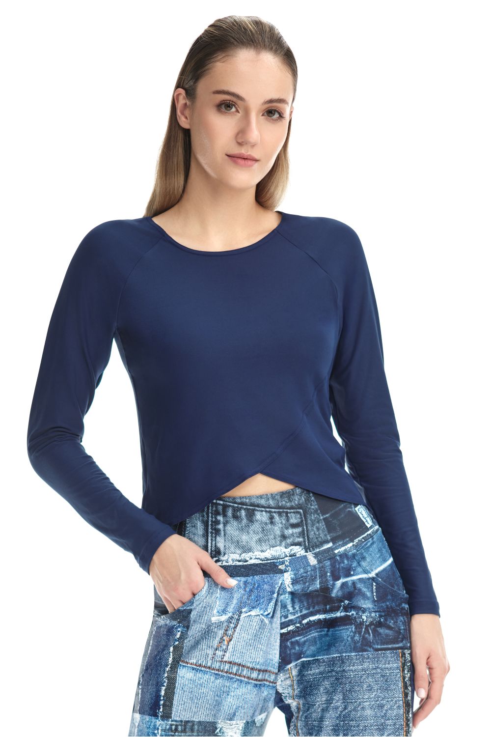 Thumbnail - Winshape Langarmshirt "Cropped Functional Light and Soft" Overlap-Applikation