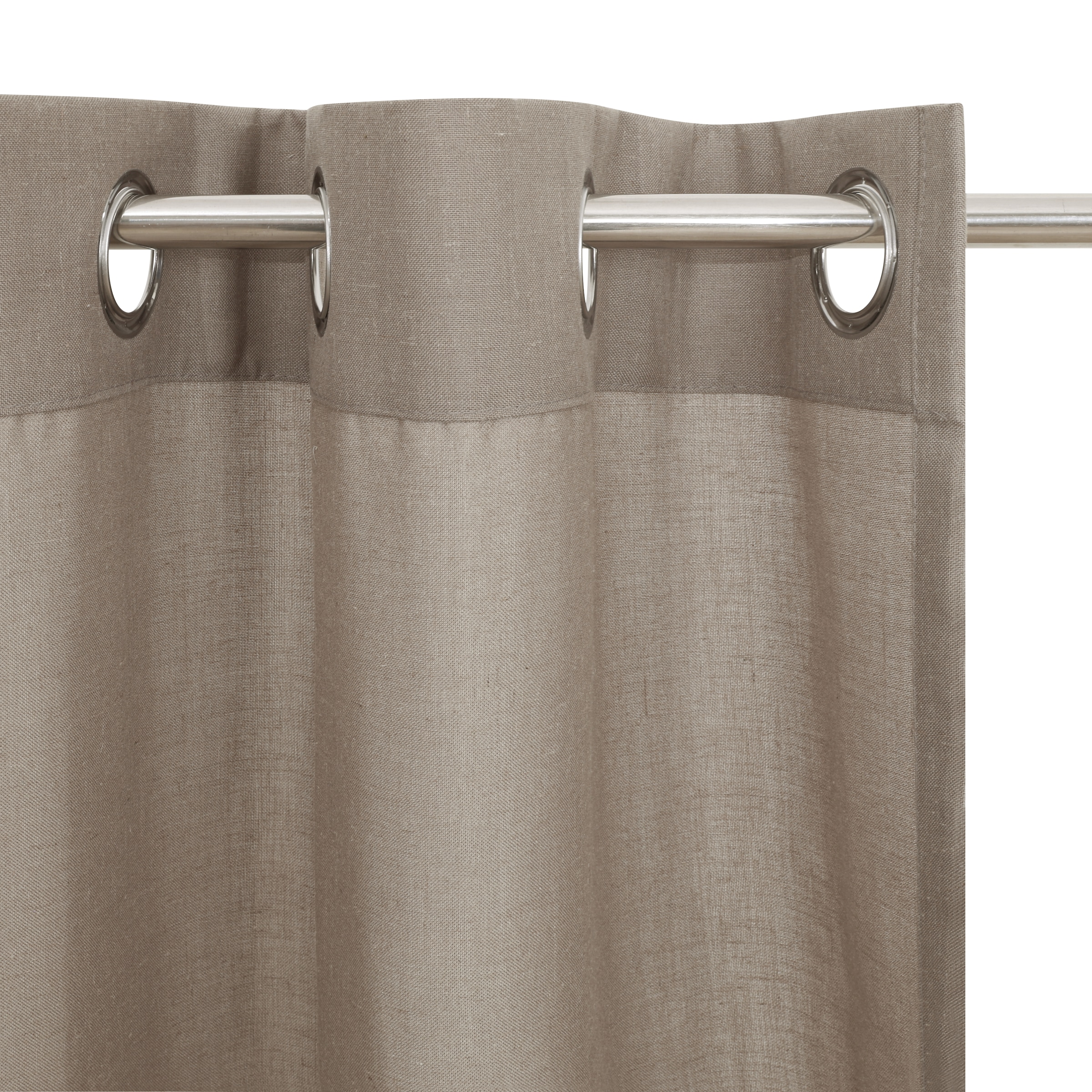 OTTO home Gardine »Rudy, 1 Stück, Halbtransparent« Ösen 1 Stk. tlg. Halbtransparent, Leinenlook, Polyester-Leinen-Mischung