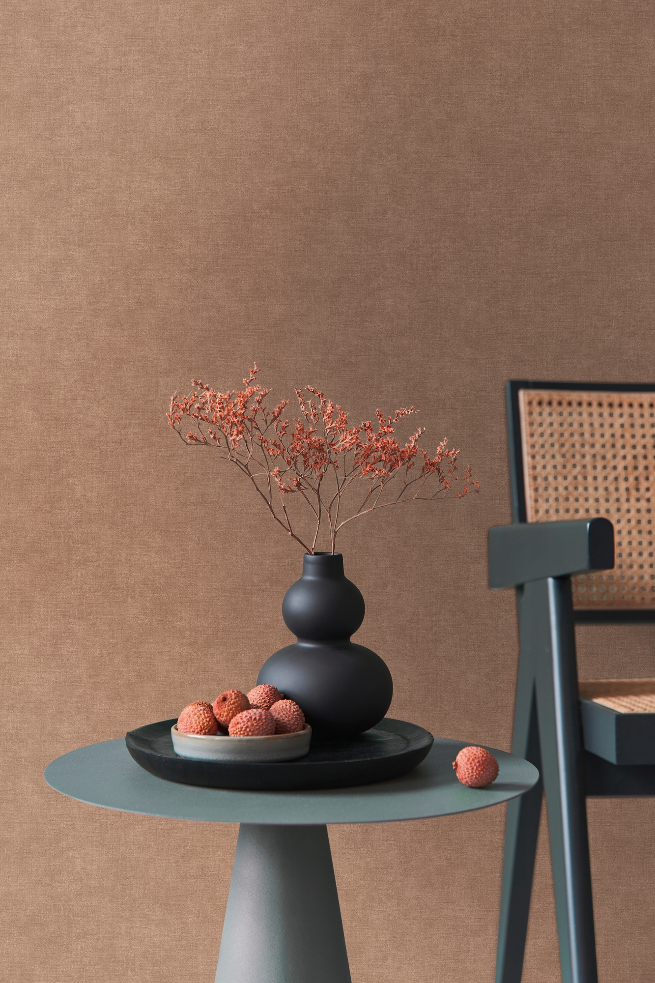 living walls "Smart Surfaces einfarbige Tapete Unitapete Struktur-Optik Landhaus" matt strukturiert Vliestapete Textil-Optik für Schlafzimmer Küche Wohnzimmer Uni Design