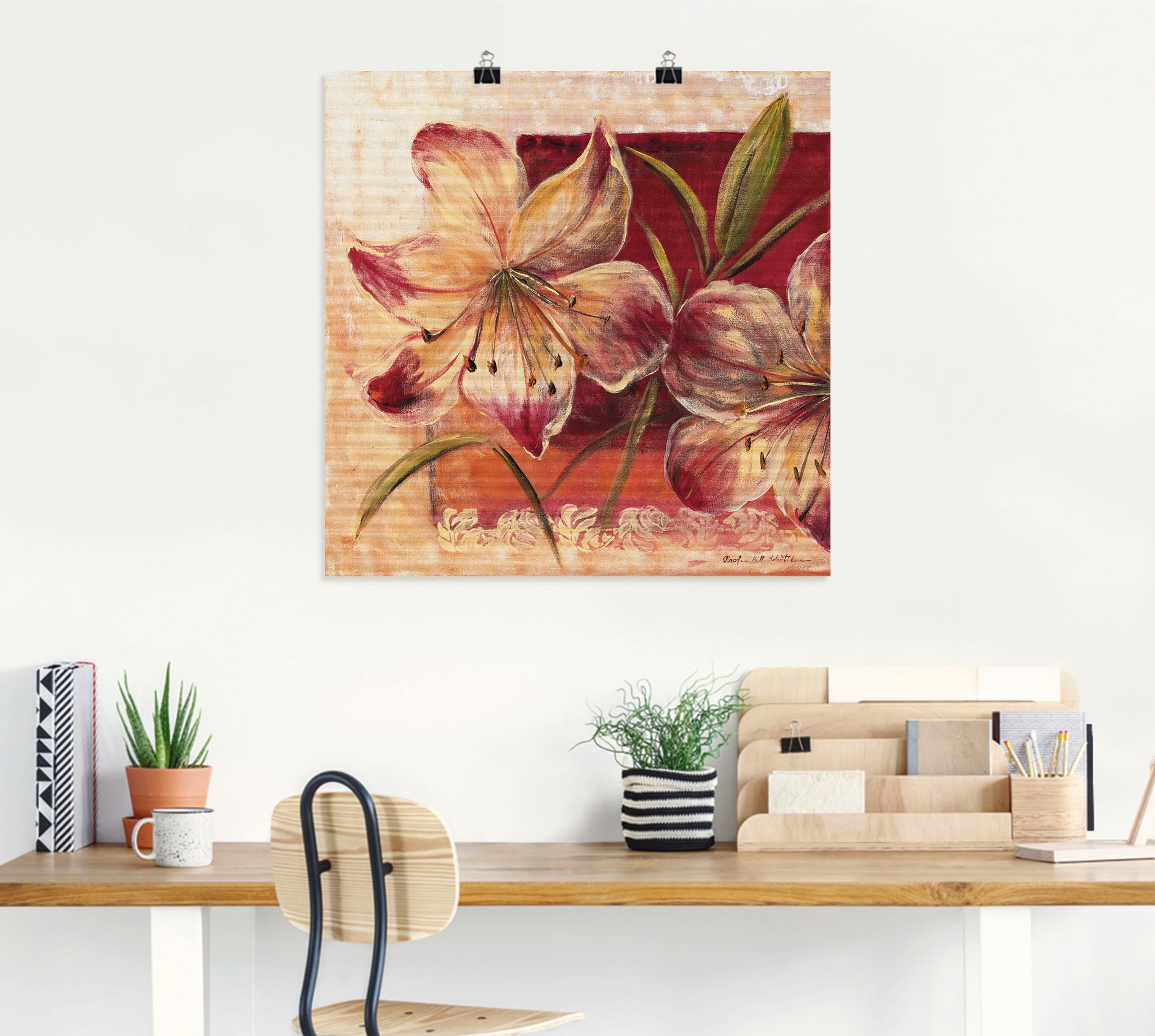 Artland Wandbild »Klassische Blumen III«, Blumen, (1 St.), als Leinwandbild, Wandaufkleber in verschied. Größen