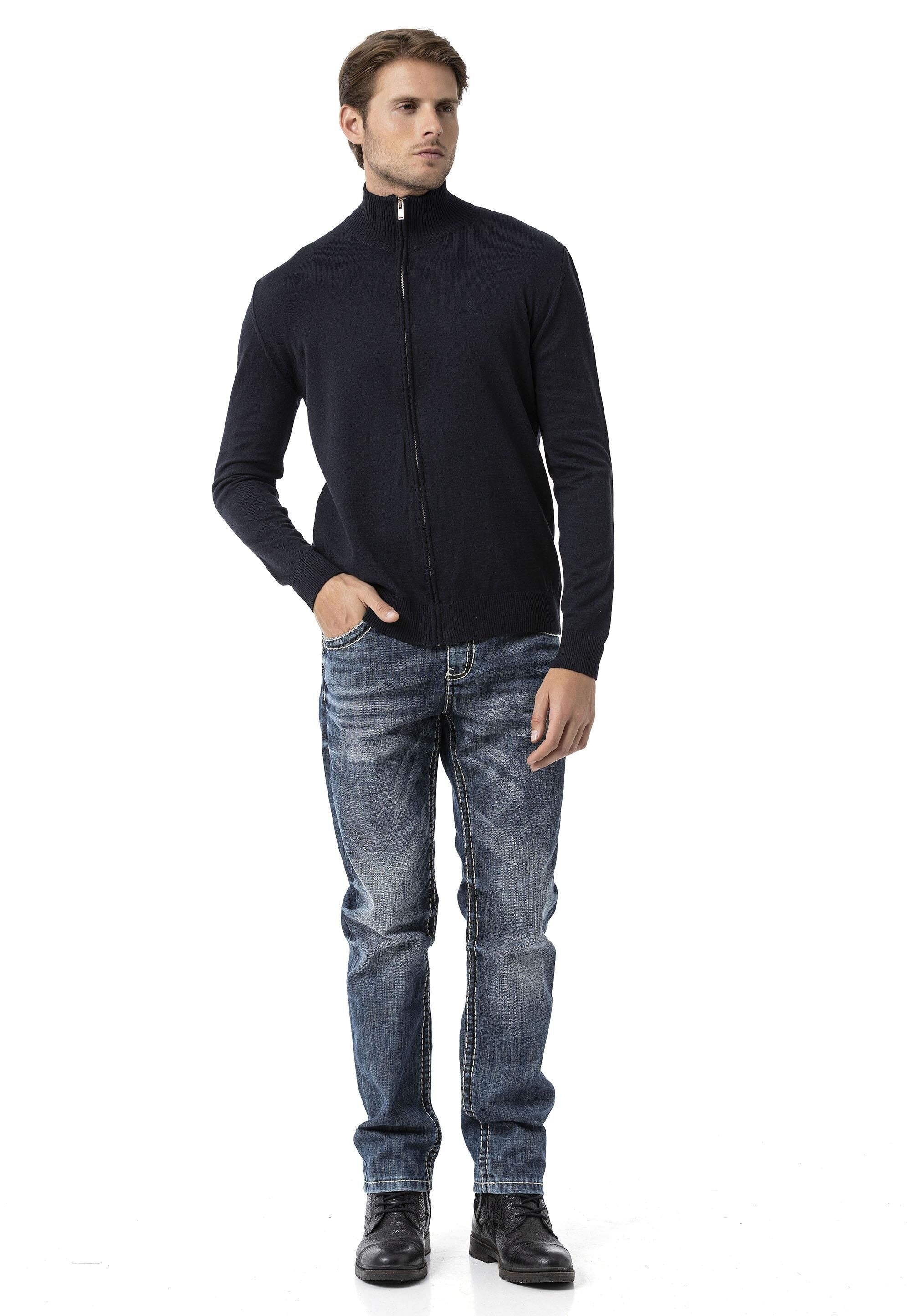 Cipo & Baxx Cardigan »Pullover« 1 Stk. im sportlichen Look