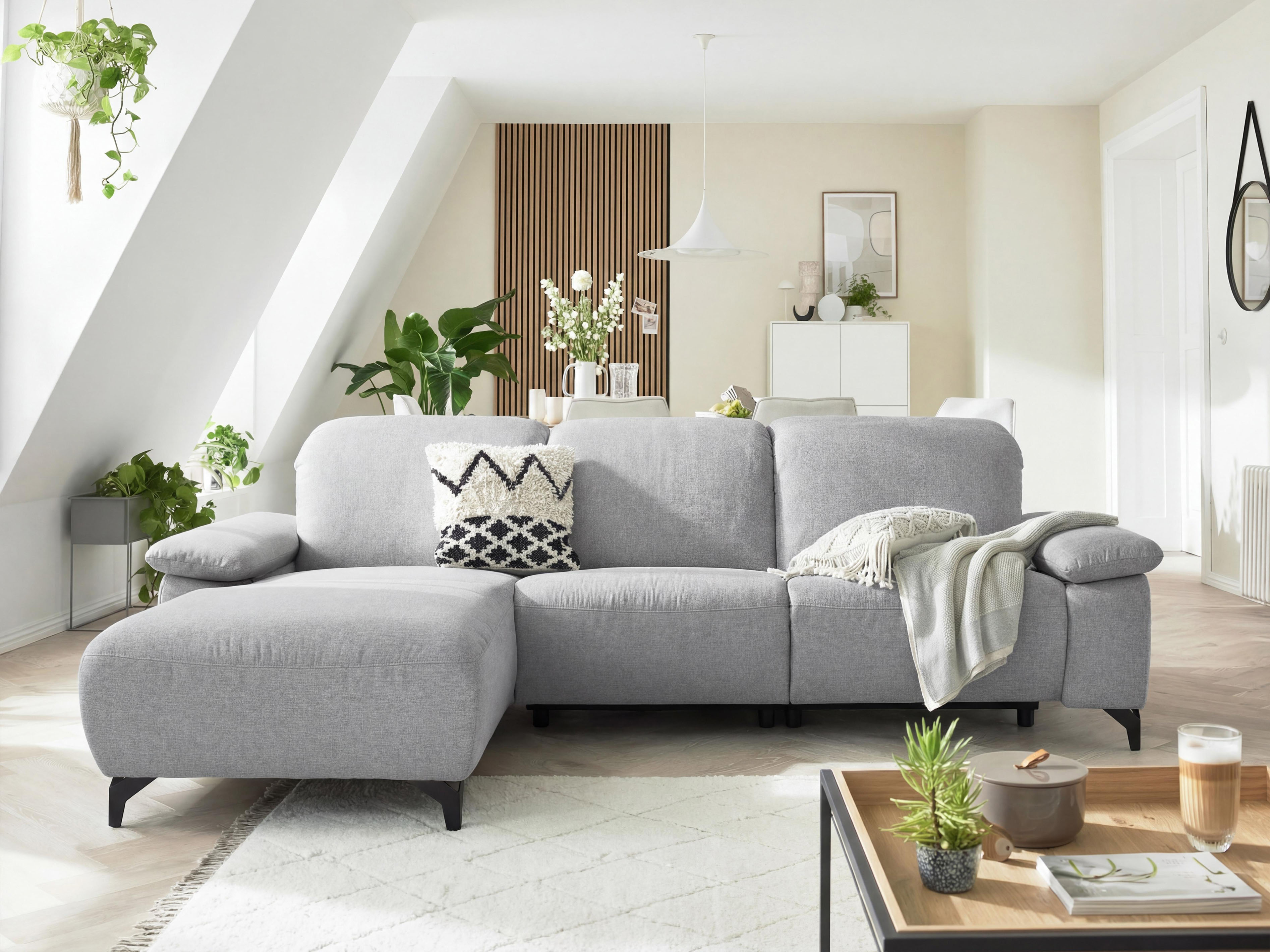 Musterring Ecksofa "MR370 mit/ohne Relaxfunktion, verschiedene Unterfederungen zur Auswahl" Farbe, Material, Sitzkomfort und Funktion wählbar, Maße 280 x 180 cm