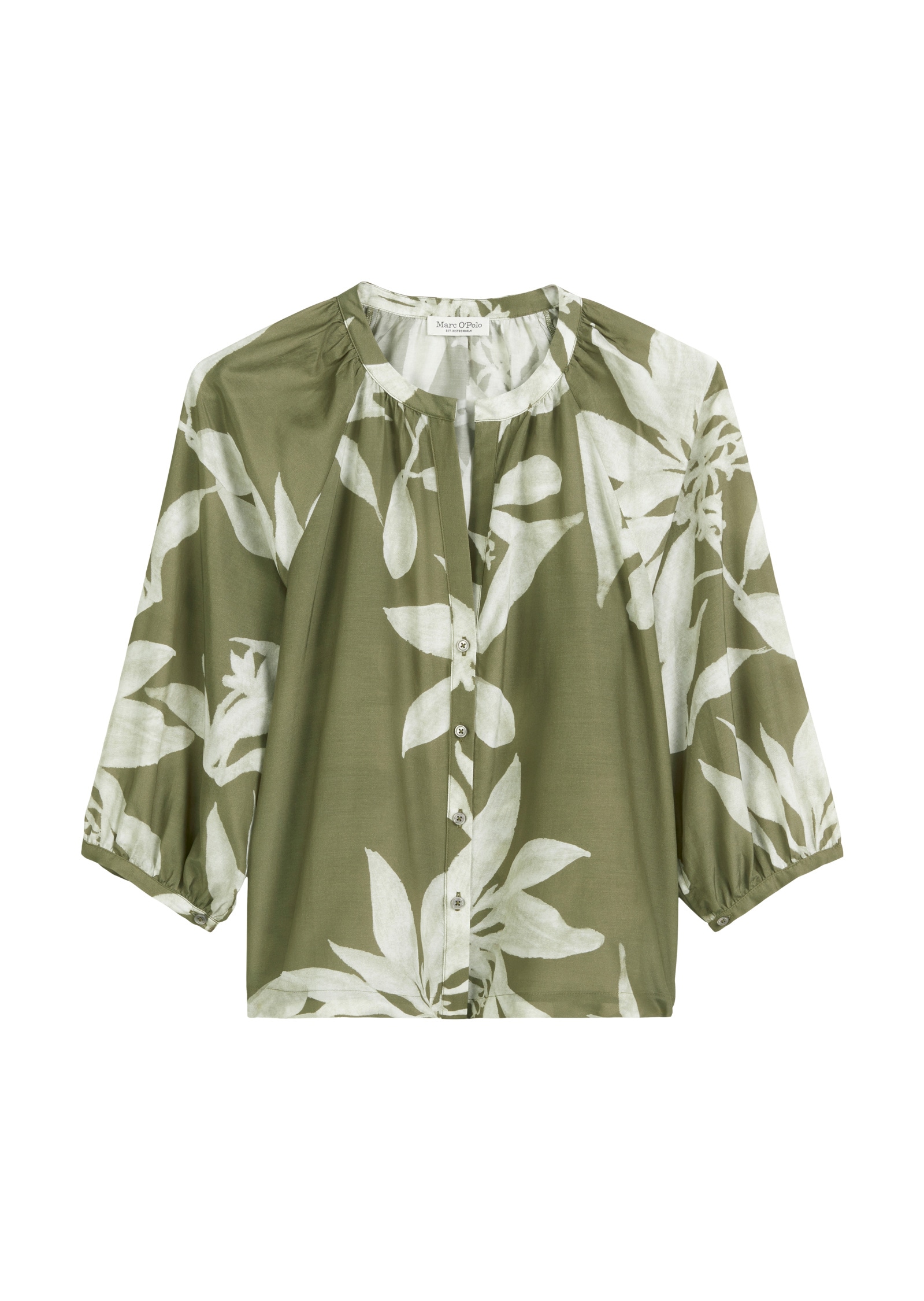 Marc O'Polo Kurzarmbluse »aus Organic-Cotton-Viskose-Mix«