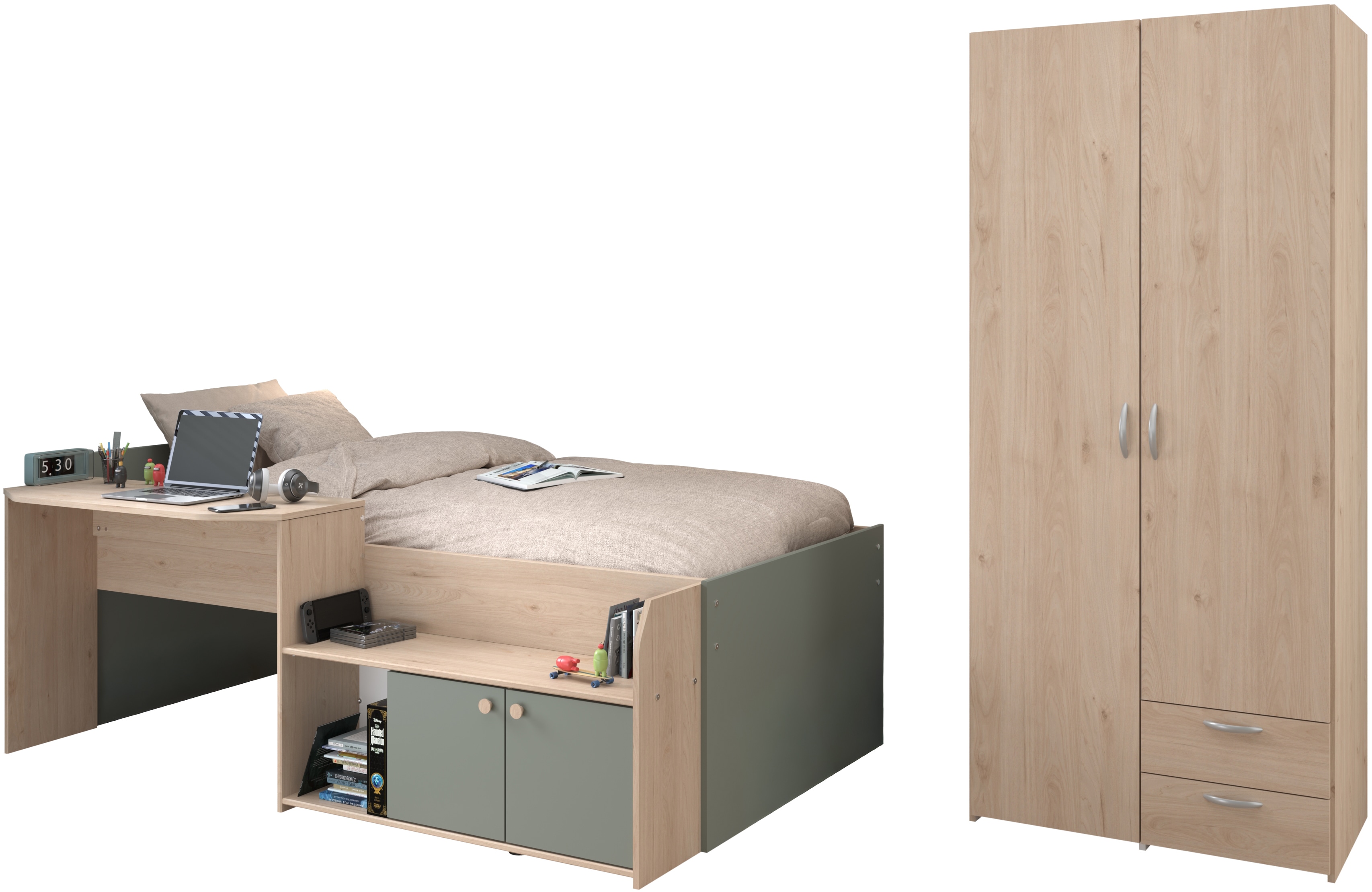 Parisot "Jade 11" Set, 2 tlg. Mit Schreibtischplatte und Kommode