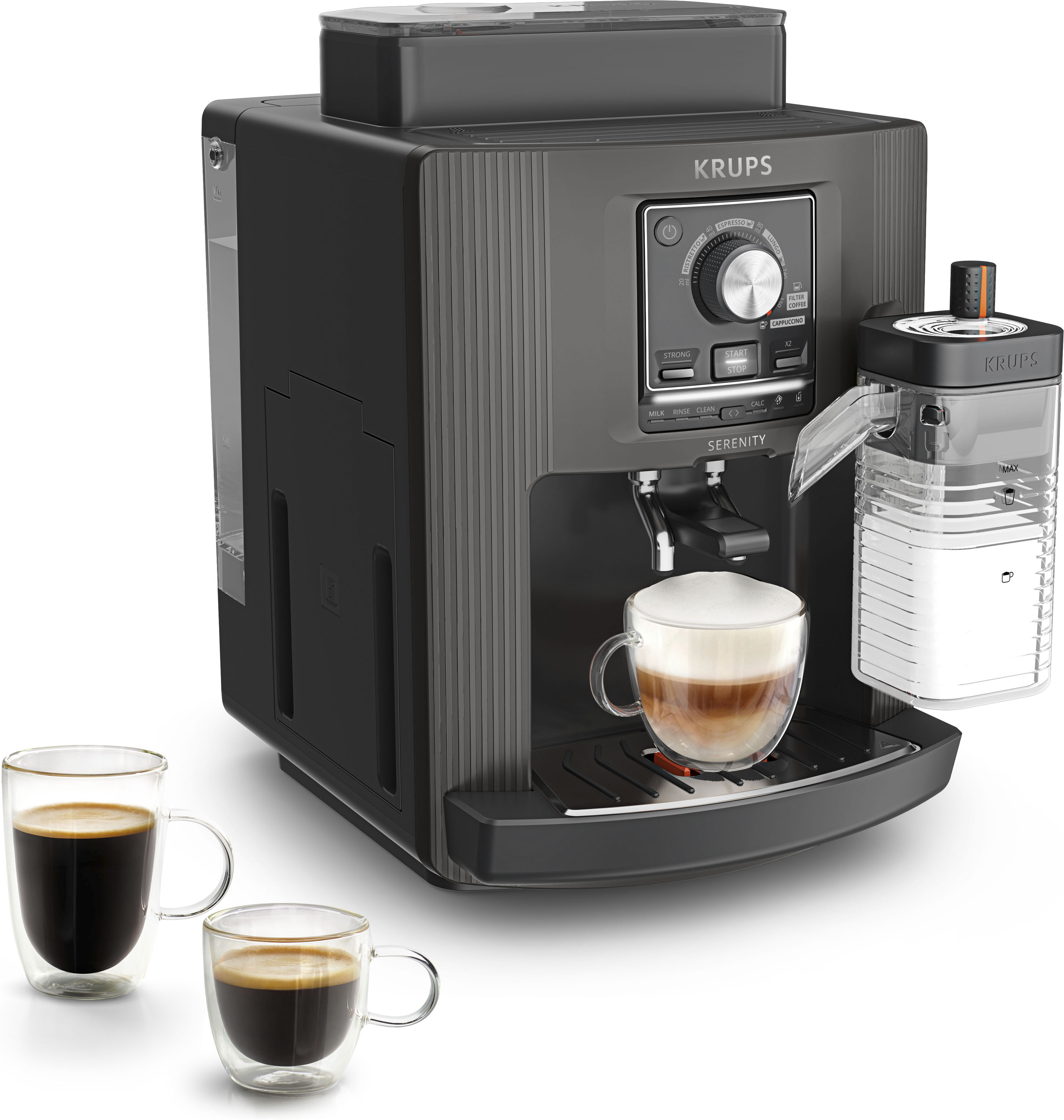 Krups Kaffeevollautomat "EA402H Serenity Milk" 5 Getränke, Milk Maestro-Technologie, automatische Reinigung, 2 Tassen
