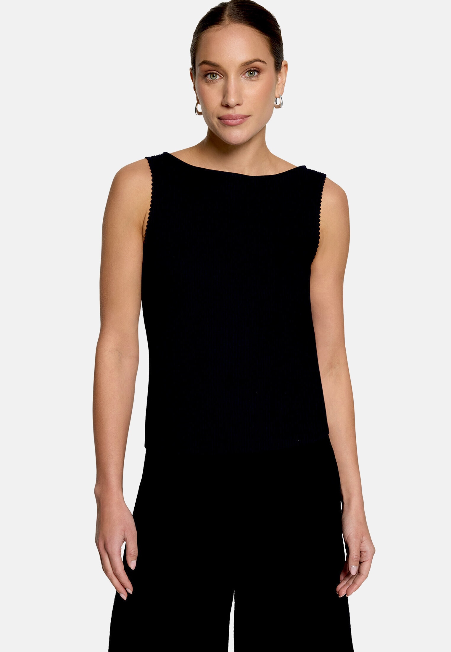 Zero Stricktop »Damen ohne Arm« mit Wellenkante