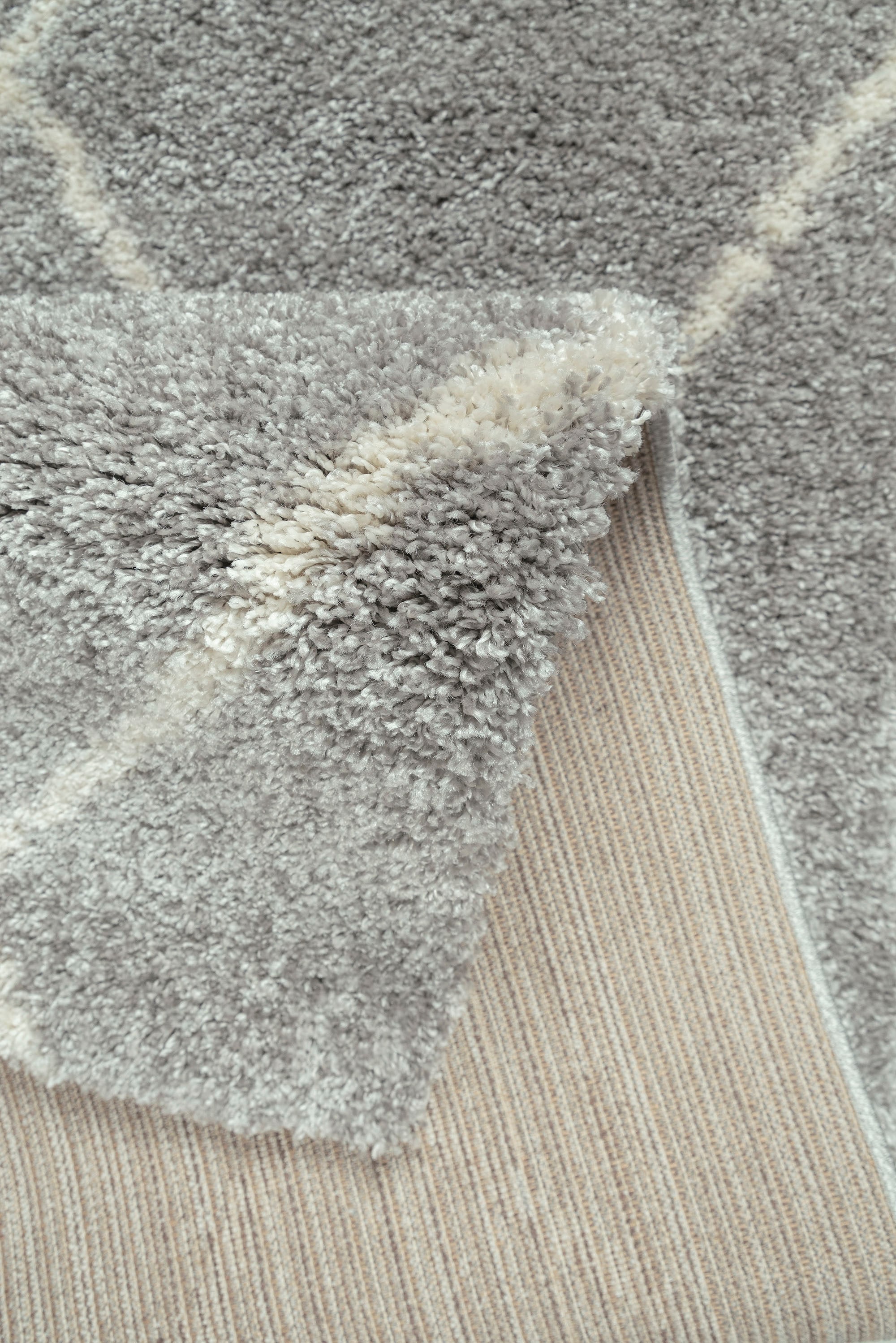 andas Hochflor-Teppich »Hunter«, rechteckig, 40 mm Höhe, Hochflor, Rauten-Design, besonders weicher und dichter Flor, gewebt