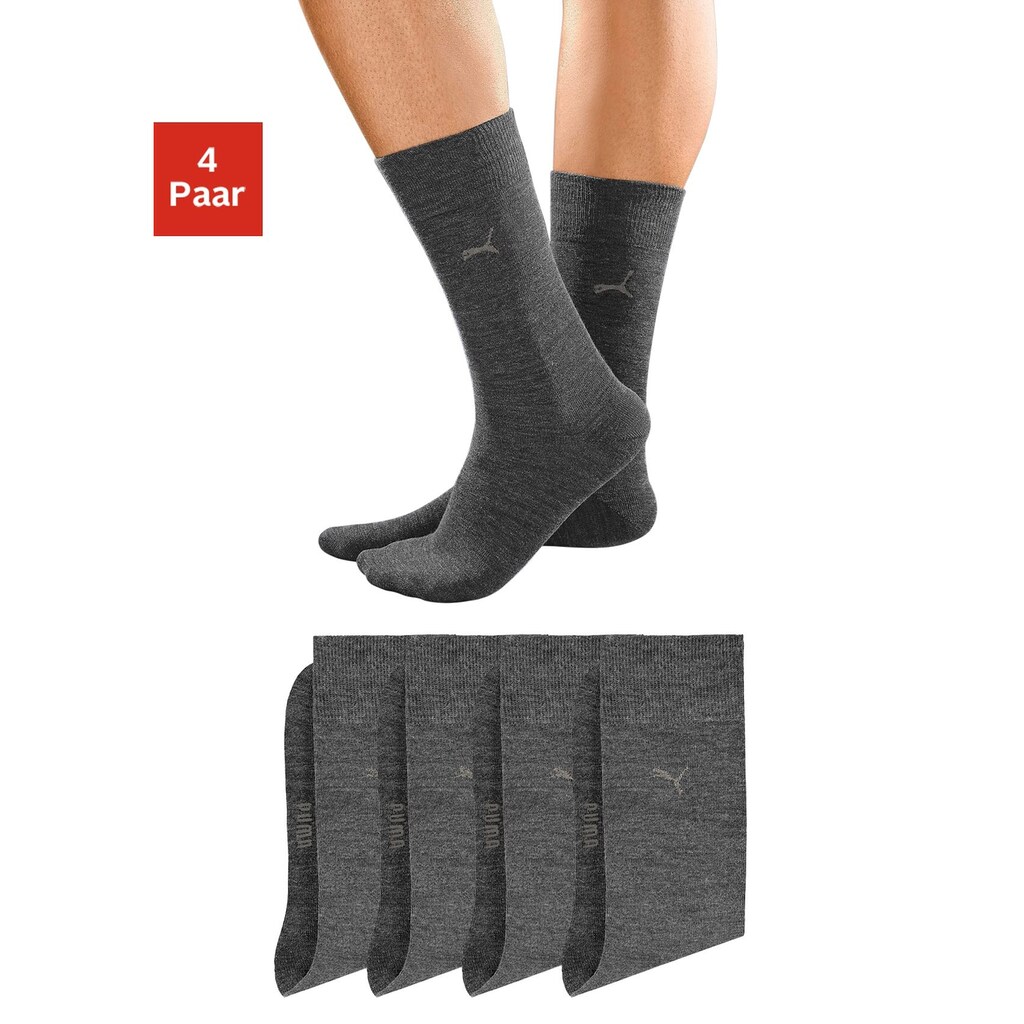 PUMA Basicsocken, (4 Paar), mit druckfreiem Komfortbund