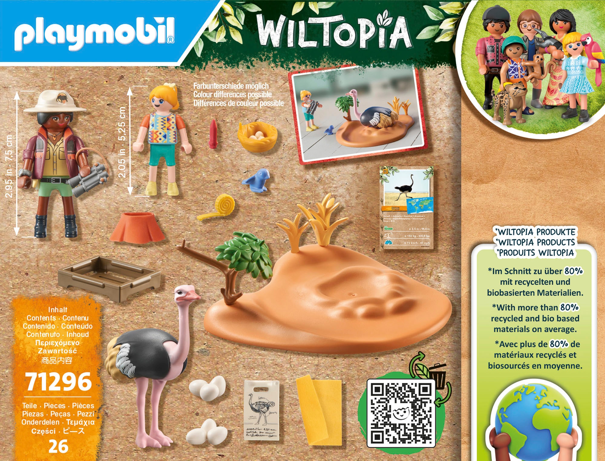 Playmobil® Konstruktions-Spielset »Zu Gast bei Papa Strauß (71296), Wiltopia«, (26 St.), teilweise aus recyceltem Material; Made in Europe