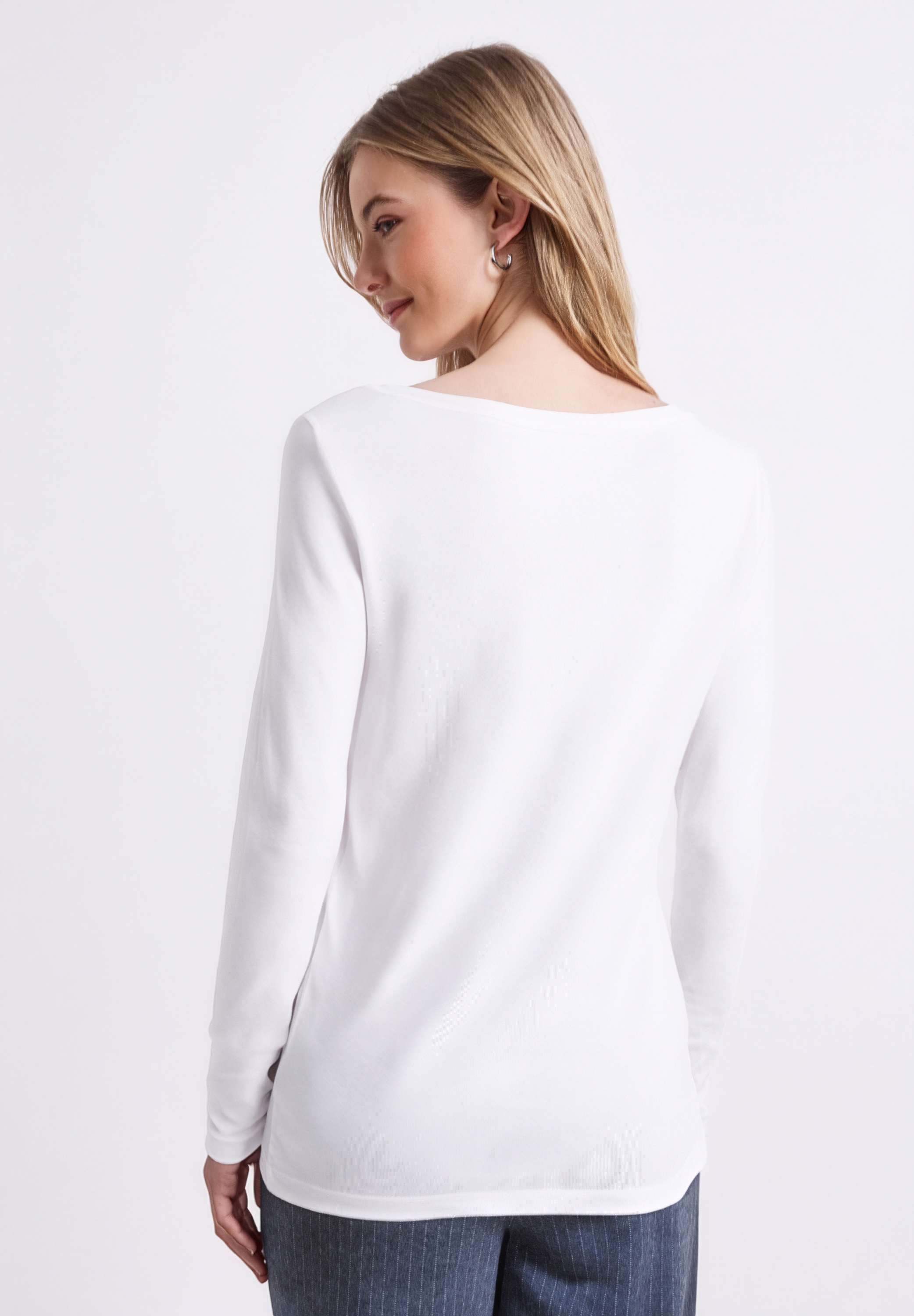 STREET ONE STUDIO Langarmshirt mit U-Boot-Ausschnitt