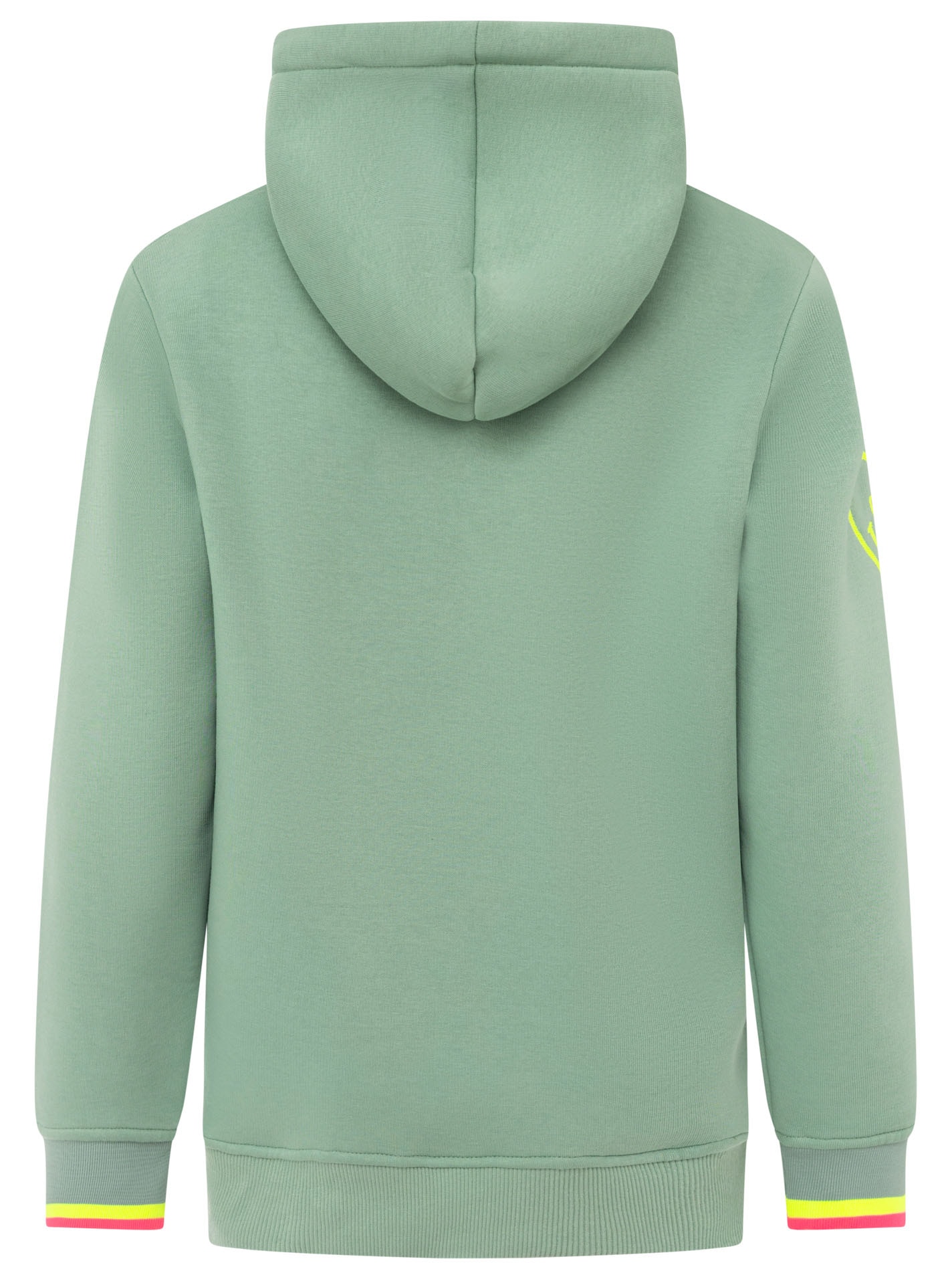 Zwillingsherz Hoodie »"I'M OK"«, großer Print vorne, gestreifte Ärmelbündchen, Herz Stickerei am Arm
