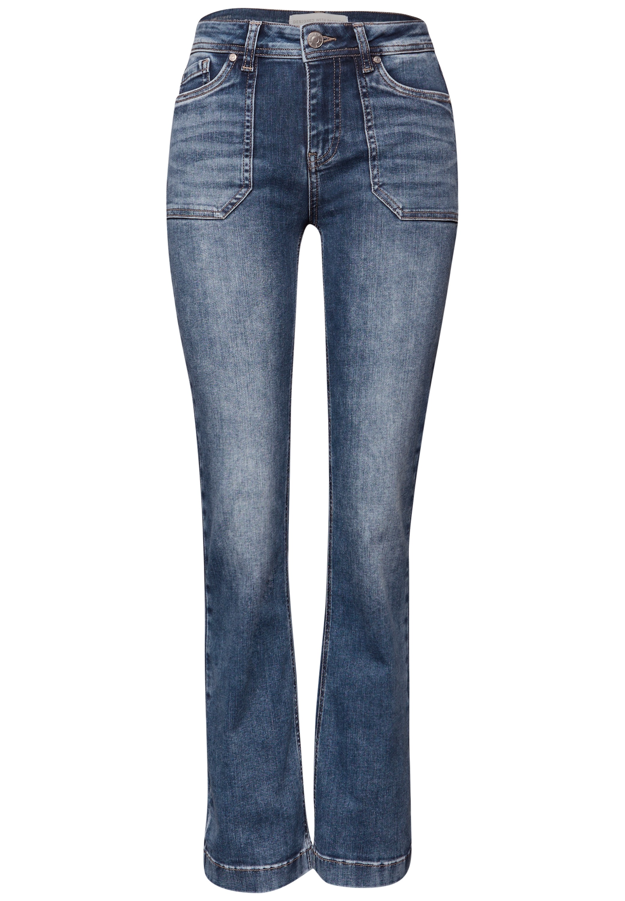 Thumbnail - STREET ONE Bootcut-Jeans High Waist, Slim Fit