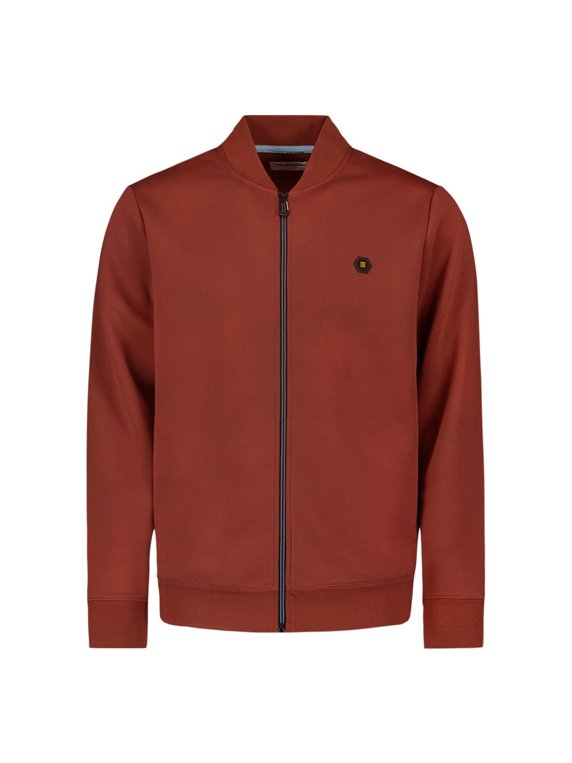 NO EXCESS Sweater »No Excess Stylische Weste mit Bomberkragen und Piqué-Material«