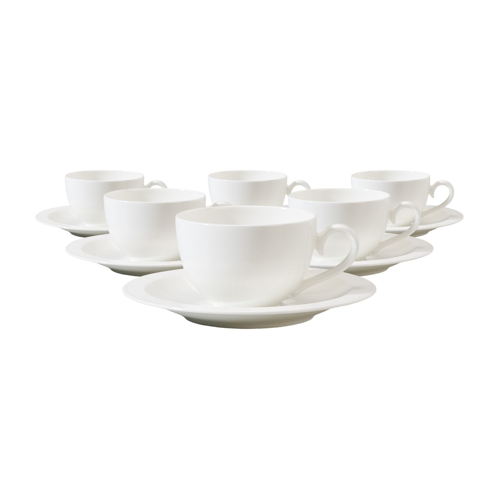 Villeroy & Boch Tasse "Cappuccinotassen mit Untertassen White Pearl 310 ml günstig online kaufen