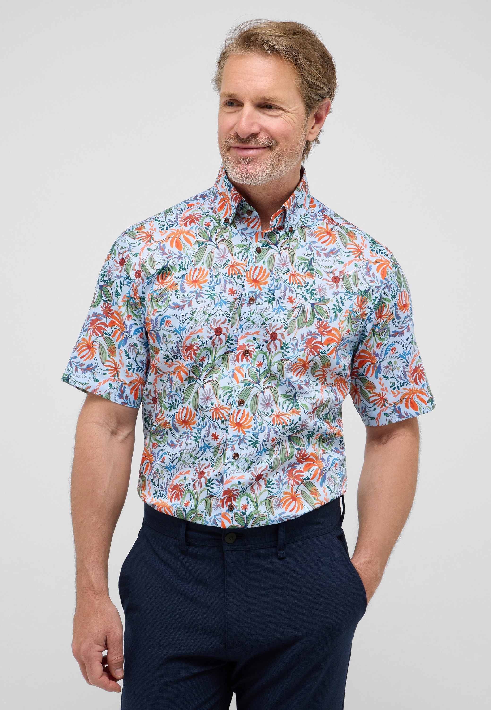 Eterna Kurzarmhemd "MODERN FIT", NON IRON (bügelfrei) günstig online kaufen