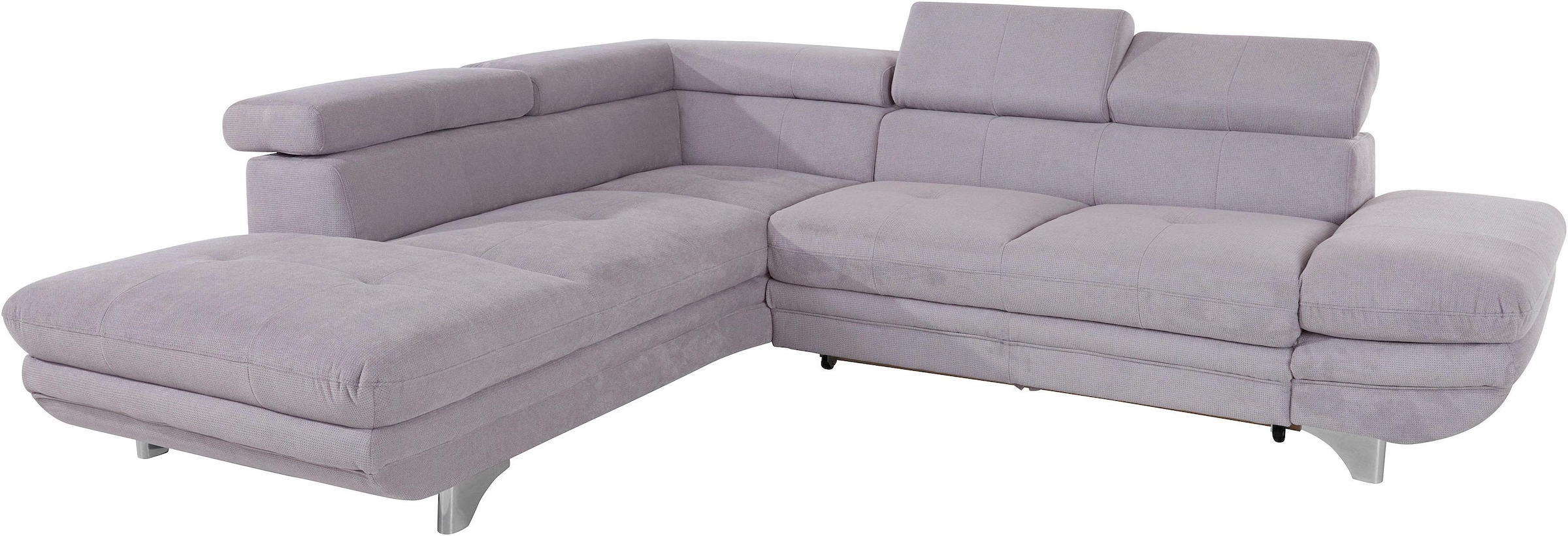 COTTA Ecksofa »Enterprise L-Form«, mit Arm- & Kopfteilverstellung, wahlweise mit Bettfunktion
