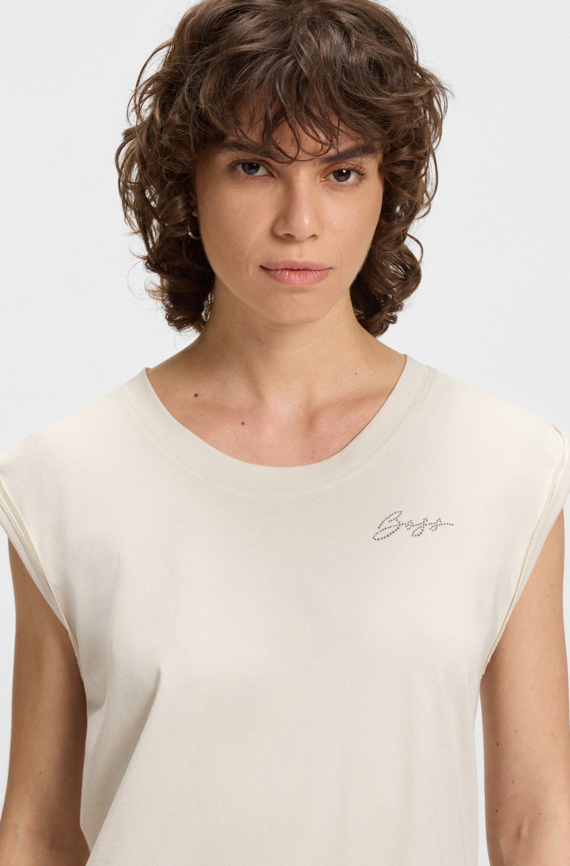BOSS ORANGE Rundhalsshirt "Elai Premium Damenmode", im Relaxed Fit, ärmello günstig online kaufen