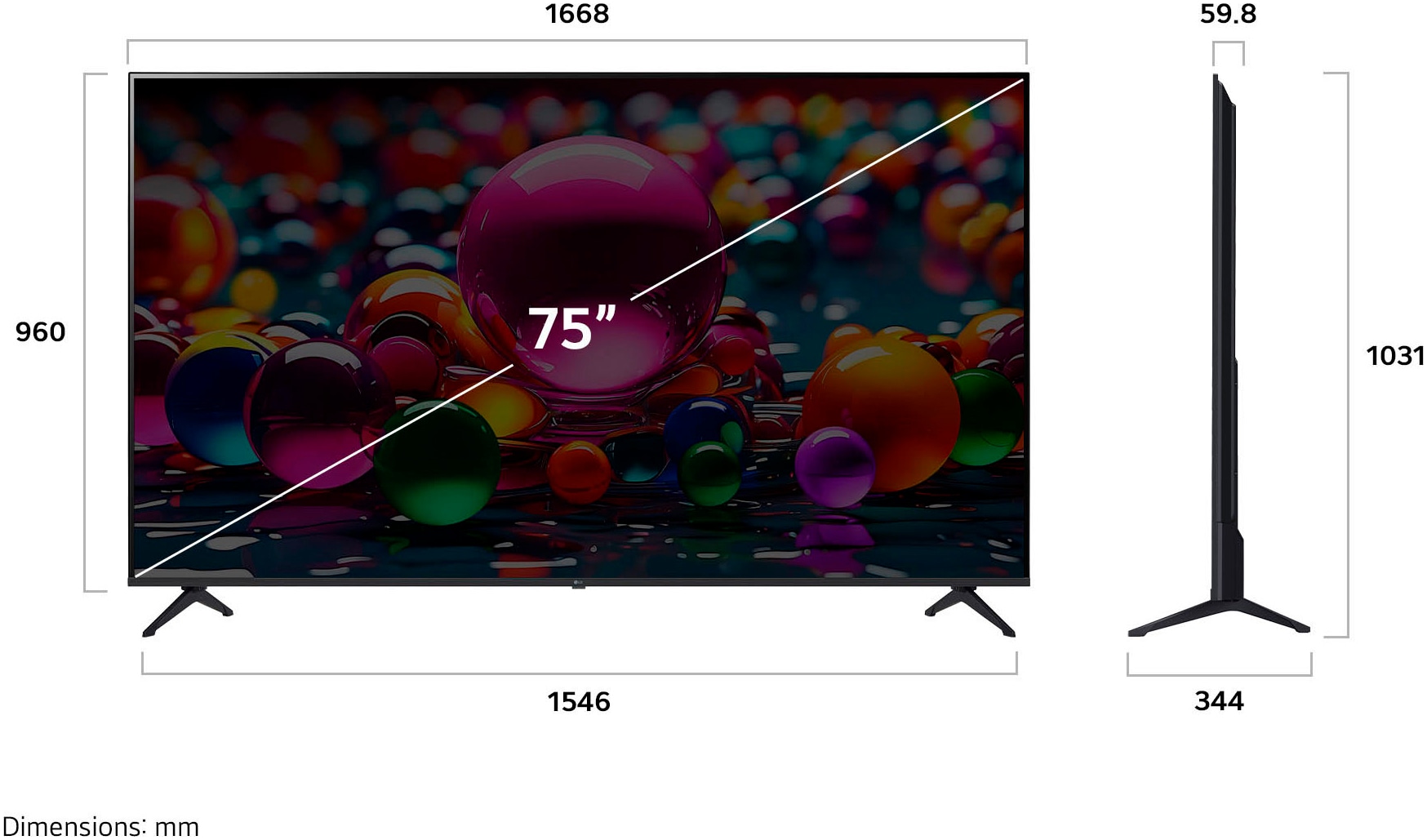 LG LED-Fernseher »75UA75006LA«, 4K Ultra HD, Smart-TV