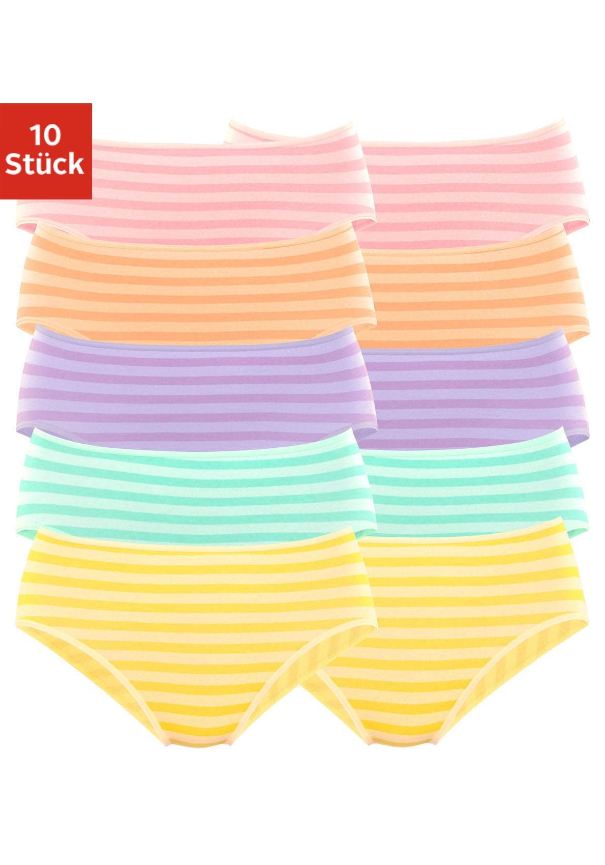 petite fleur by Lascana Jazz-Pants Slips 10er-Pack, aus elastischer Baumwolle