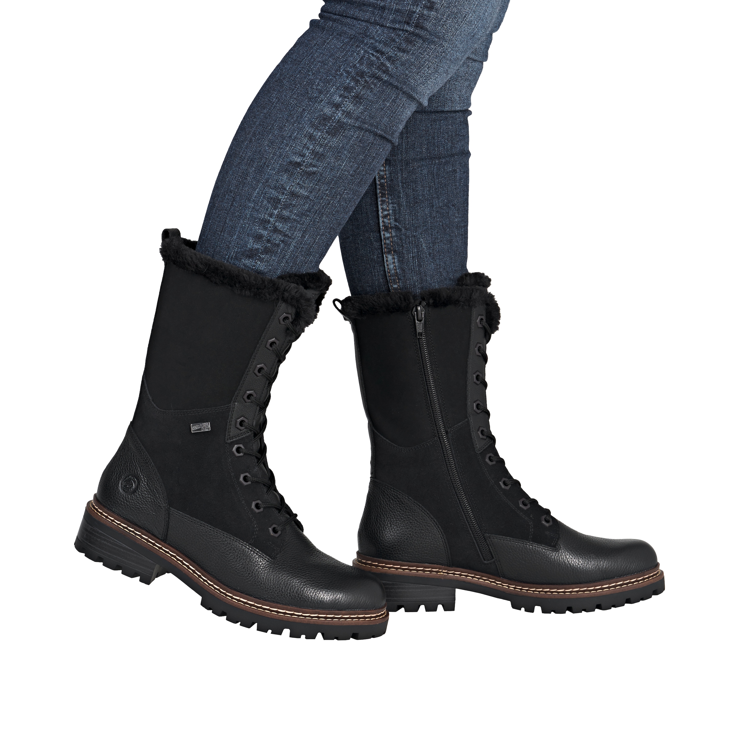 Remonte Schnürstiefel »FIBER GRIP«, Schnürboots, Winterboots, Profilsohle, wasserabweisende TEX-Membran