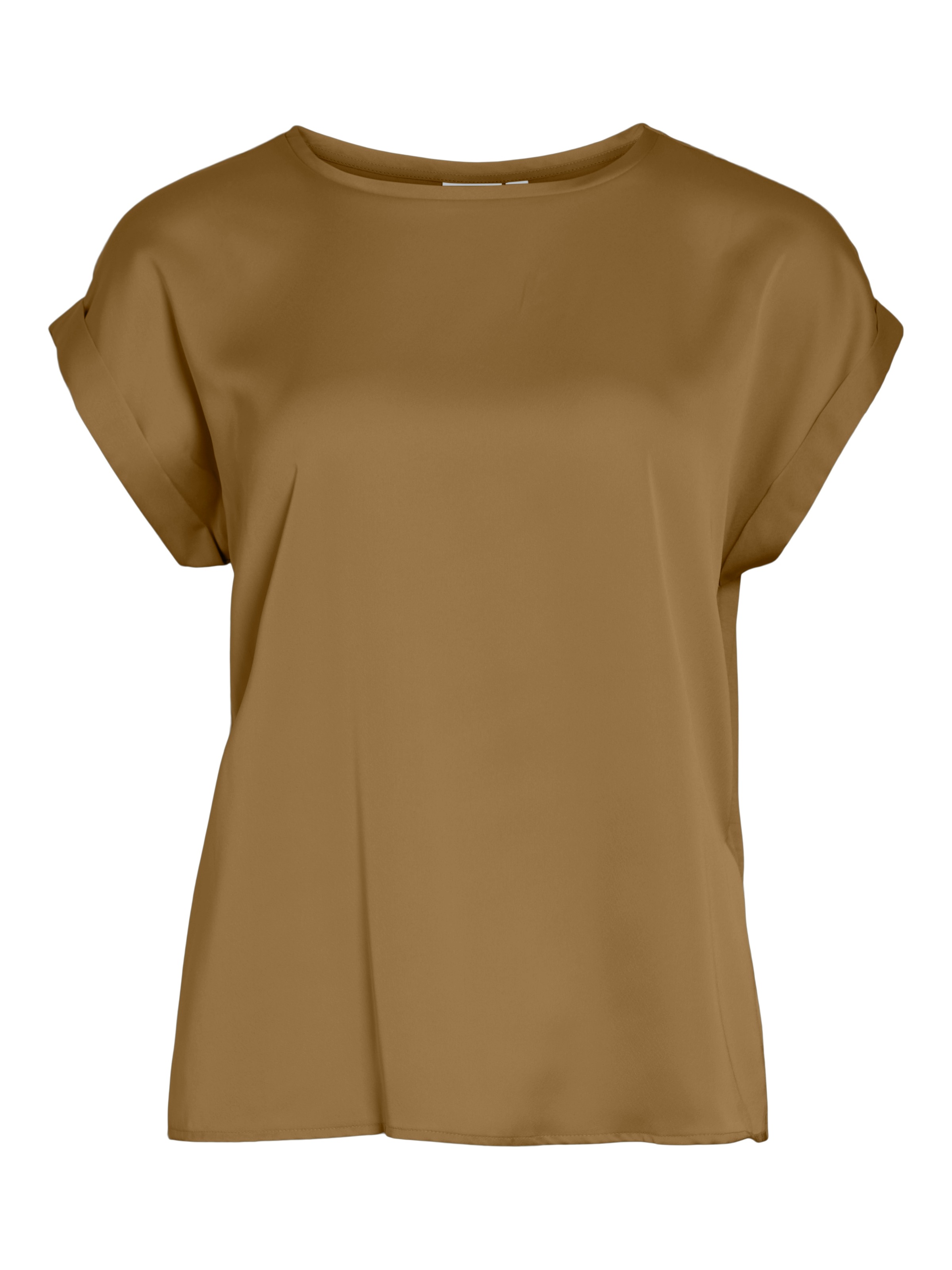 Vila Kurzarmshirt »VIELLETTE S/S SATIN TOP - NOOS«, Satin Optik