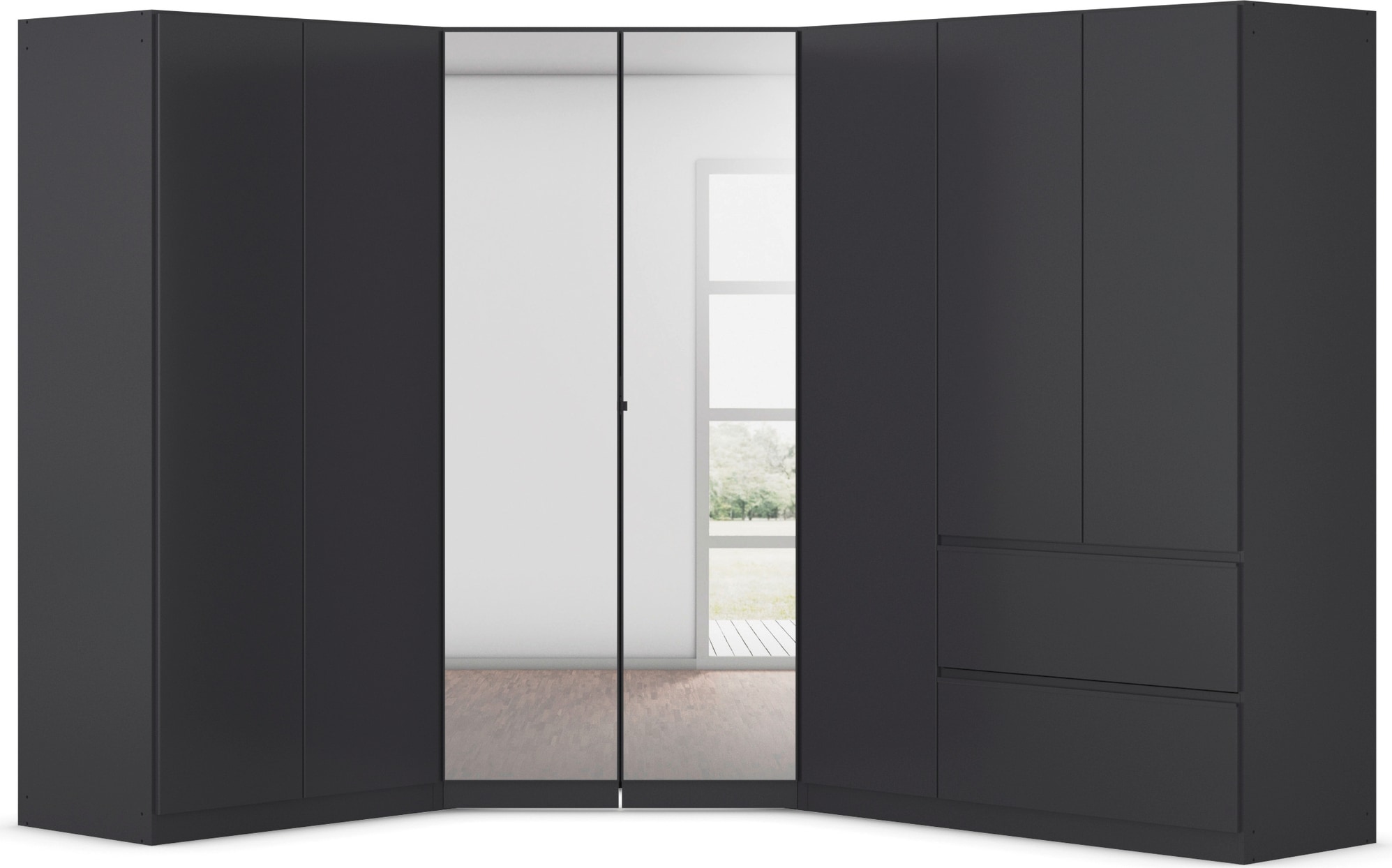rauch Schrank-Set "Kleiderschrank Schrank Garderobe Wäscheschrank COSTA Größe 208x253 cm" Set, in 3 Ausstattungen BASIC/CLASSIC/PREMIUM, 3 Stk. tlg.