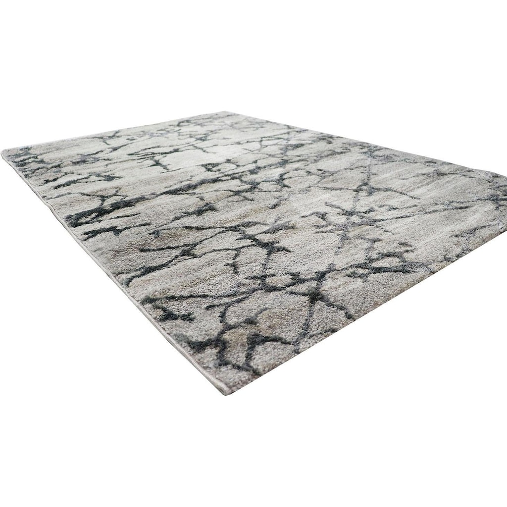 RESITAL The Voice of Carpet Teppich »Safir 8011«, rechteckig, Kurzflor, gewebt, modernes Design, Hoch-Tief-Struktur, mit Glanzeffekt