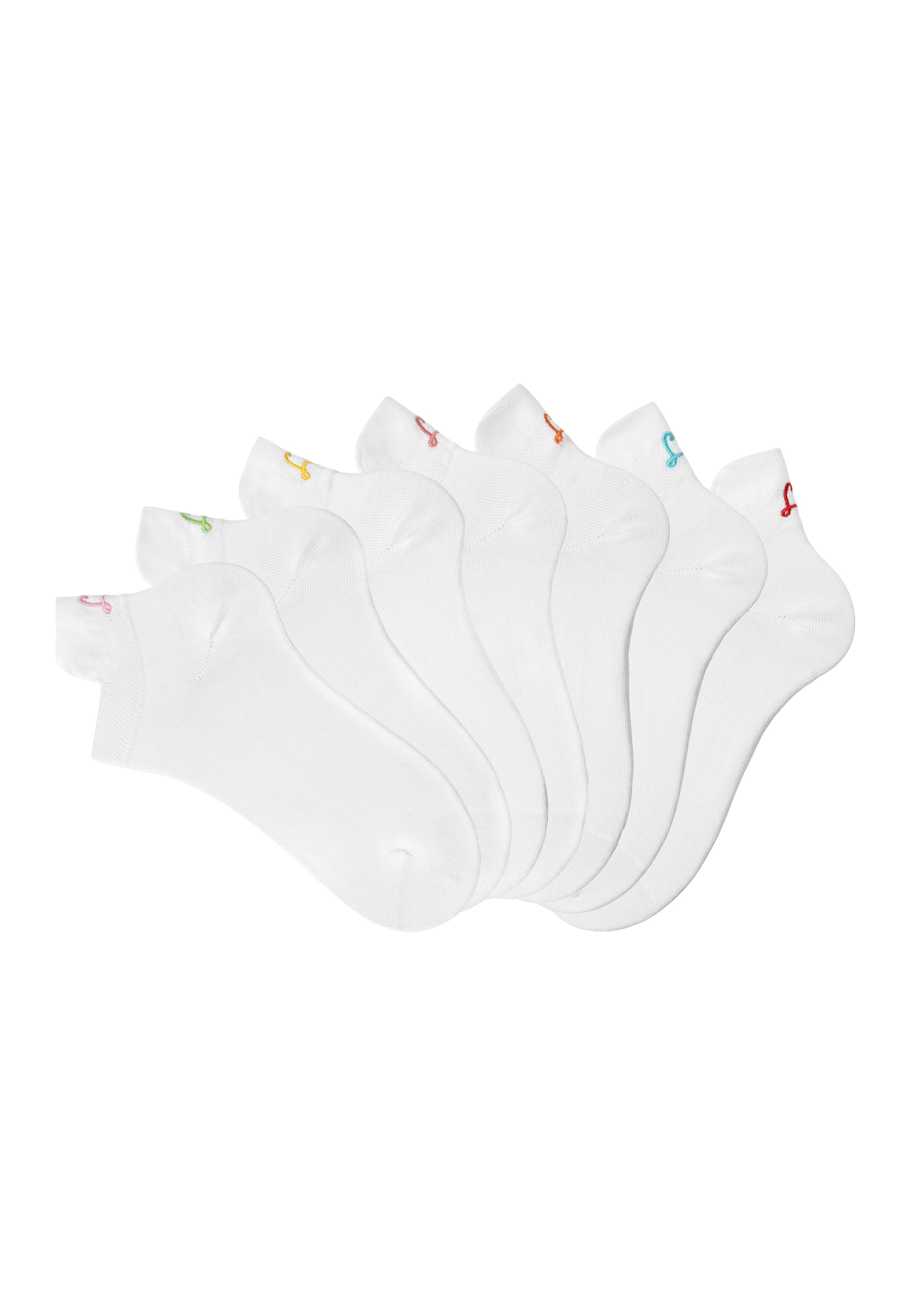 LASCANA Sneakersocken Box, Box, 7 Stk. tlg. mit kleiner Stickerei günstig online kaufen