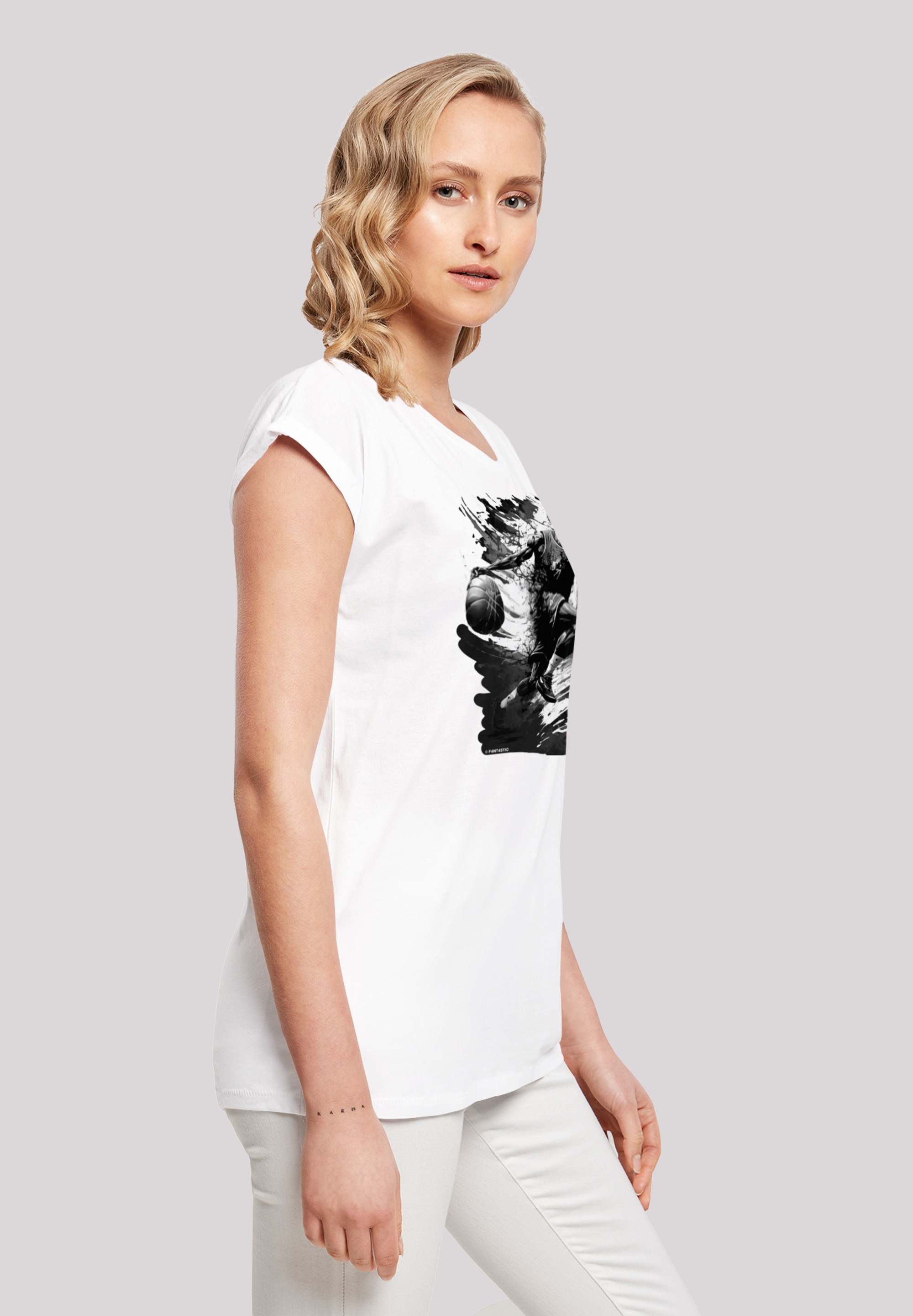 F4NT4STIC T-Shirt »Basketball Splash Sport SHORT SLEEVE«, Print
